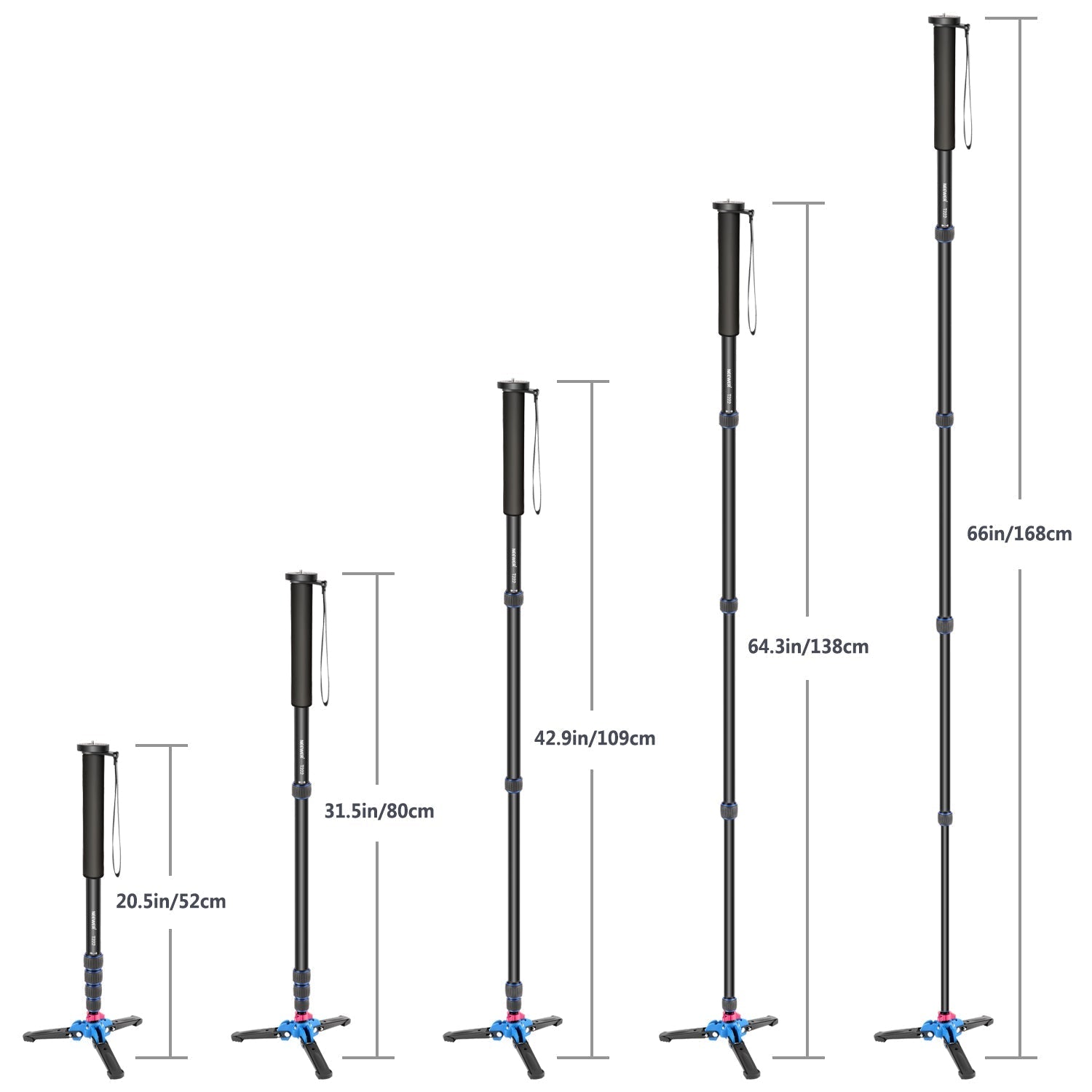 NEEWER T222 66" Extendable Camera Monopod