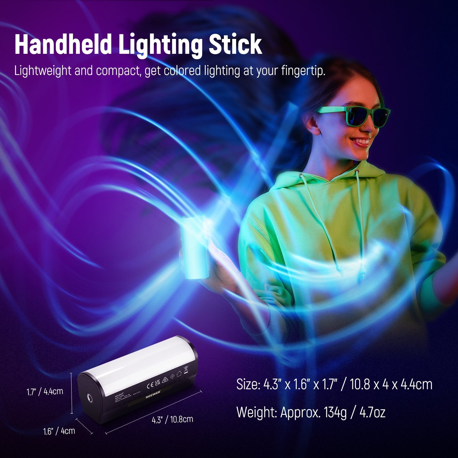 NEEWER BASICS TL96 RGB Magnetic Handheld Light Wand