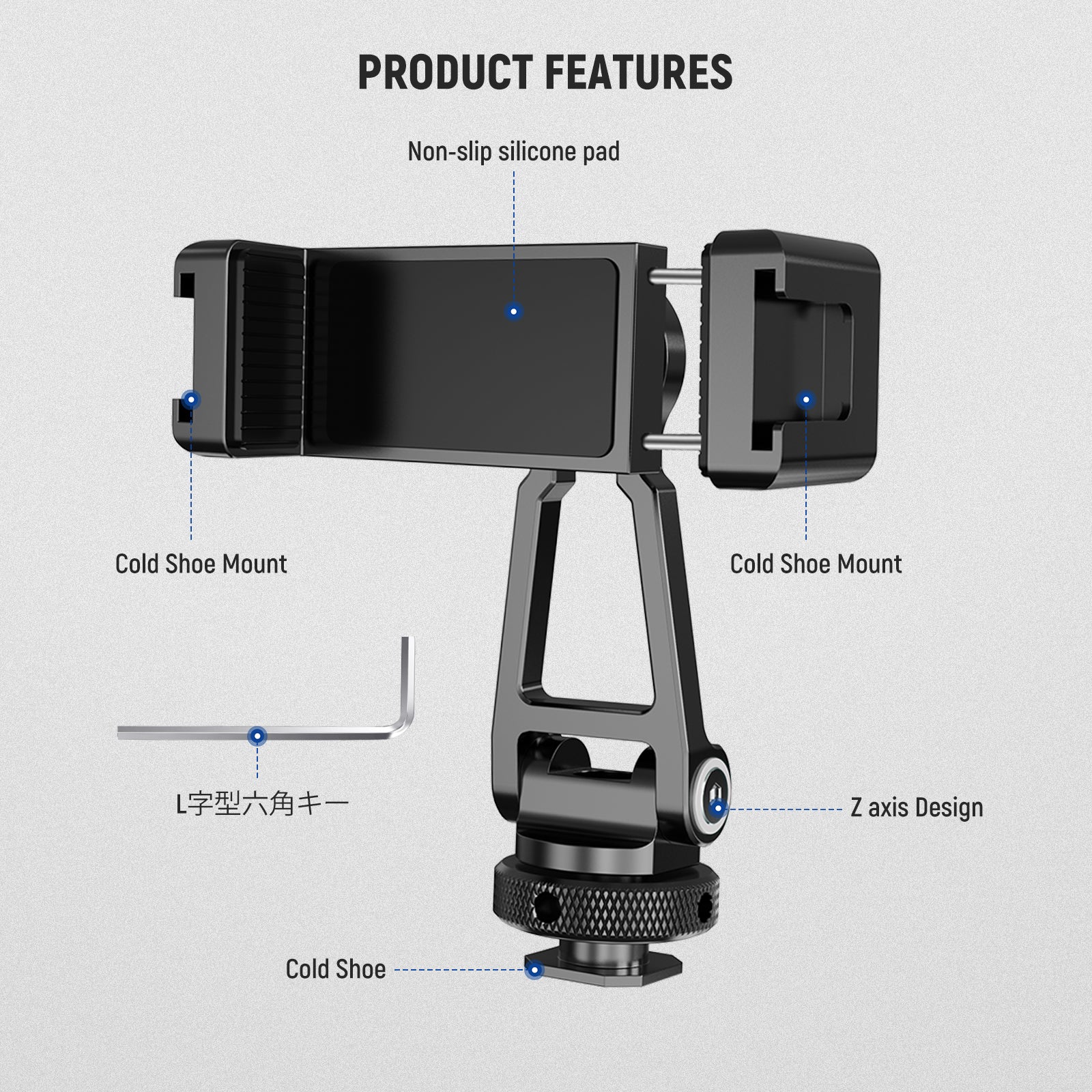 NEEWER PA001 Metal Phone Tripod Mount Adapter