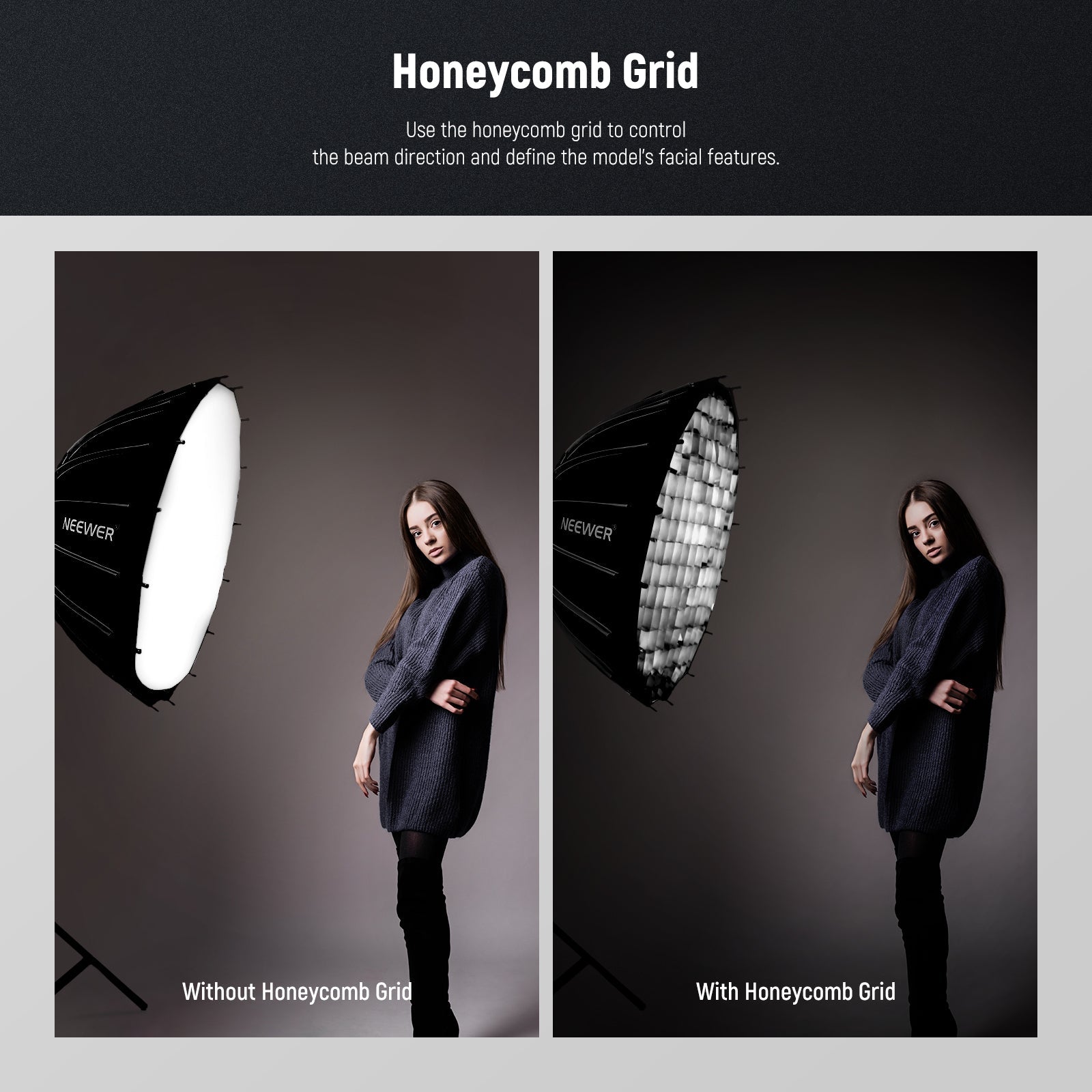 NEEWER 65CM/85CM/120CM Parabolic Softbox