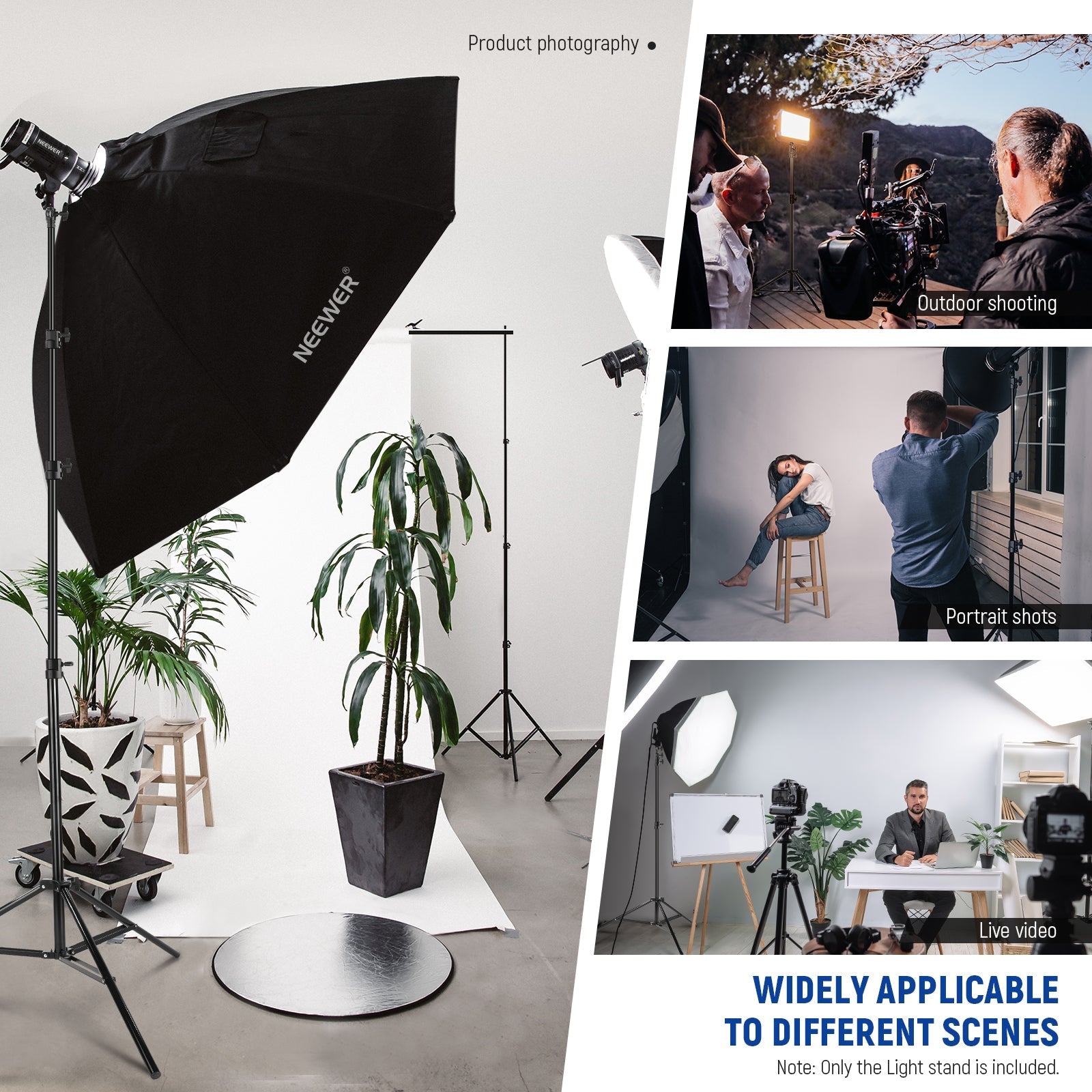 NEEWER ST-300AC 300cm Heavy Duty Air Cushioned Light Stand
