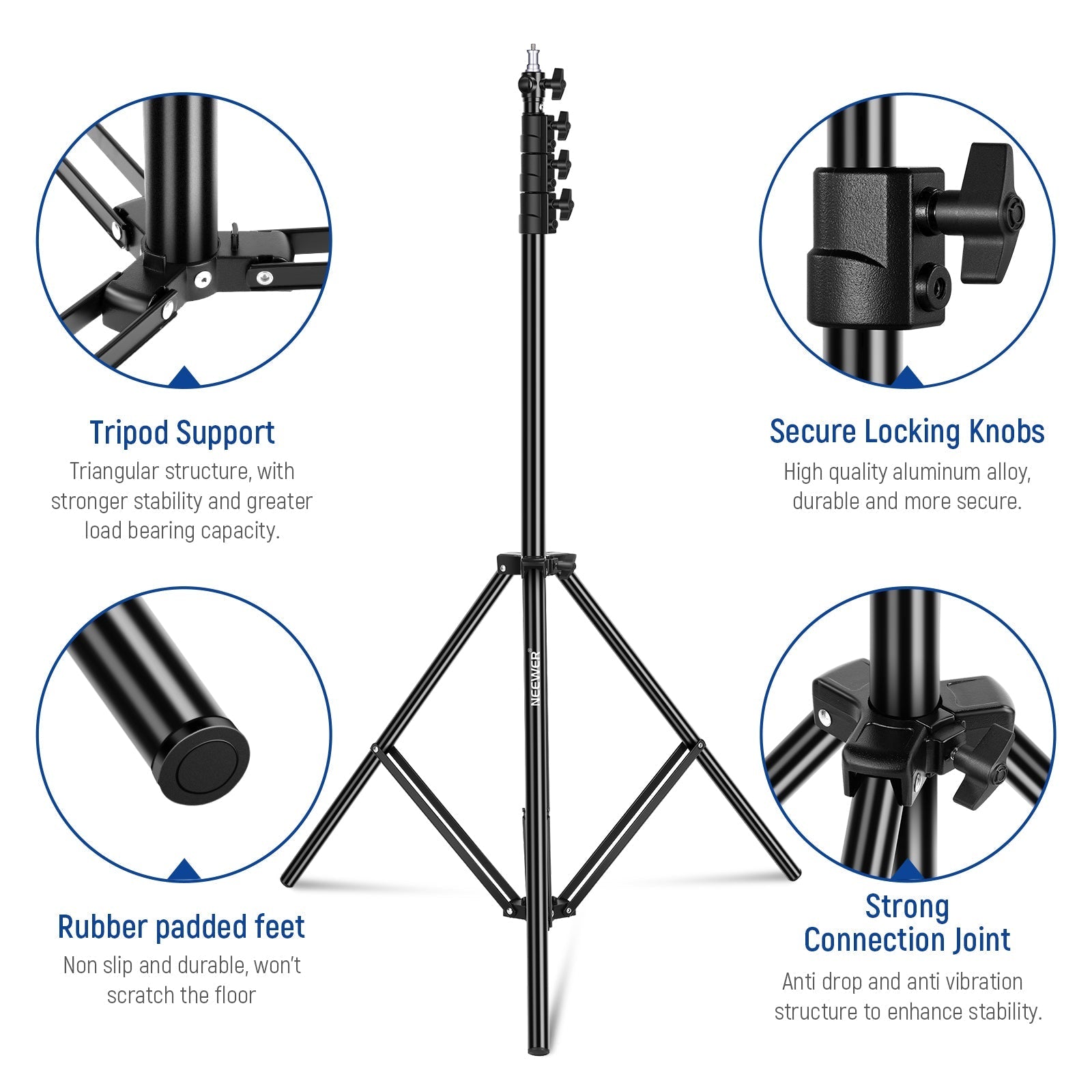 NEEWER ST-300AC 300cm Heavy Duty Air Cushioned Light Stand