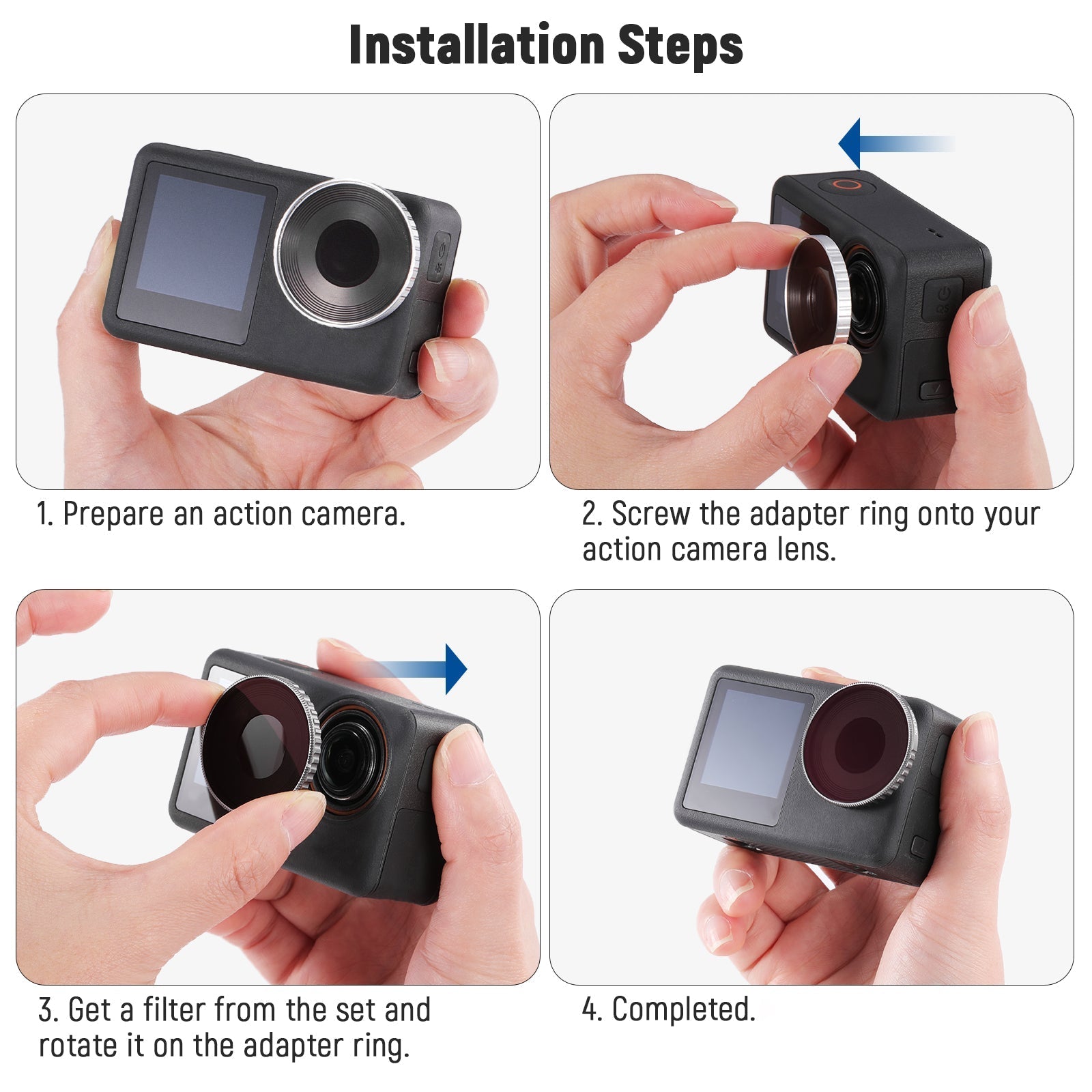 NEEWER FL-A7 5-Pack ND/CPL Filter Set for DJI Osmo Action 3