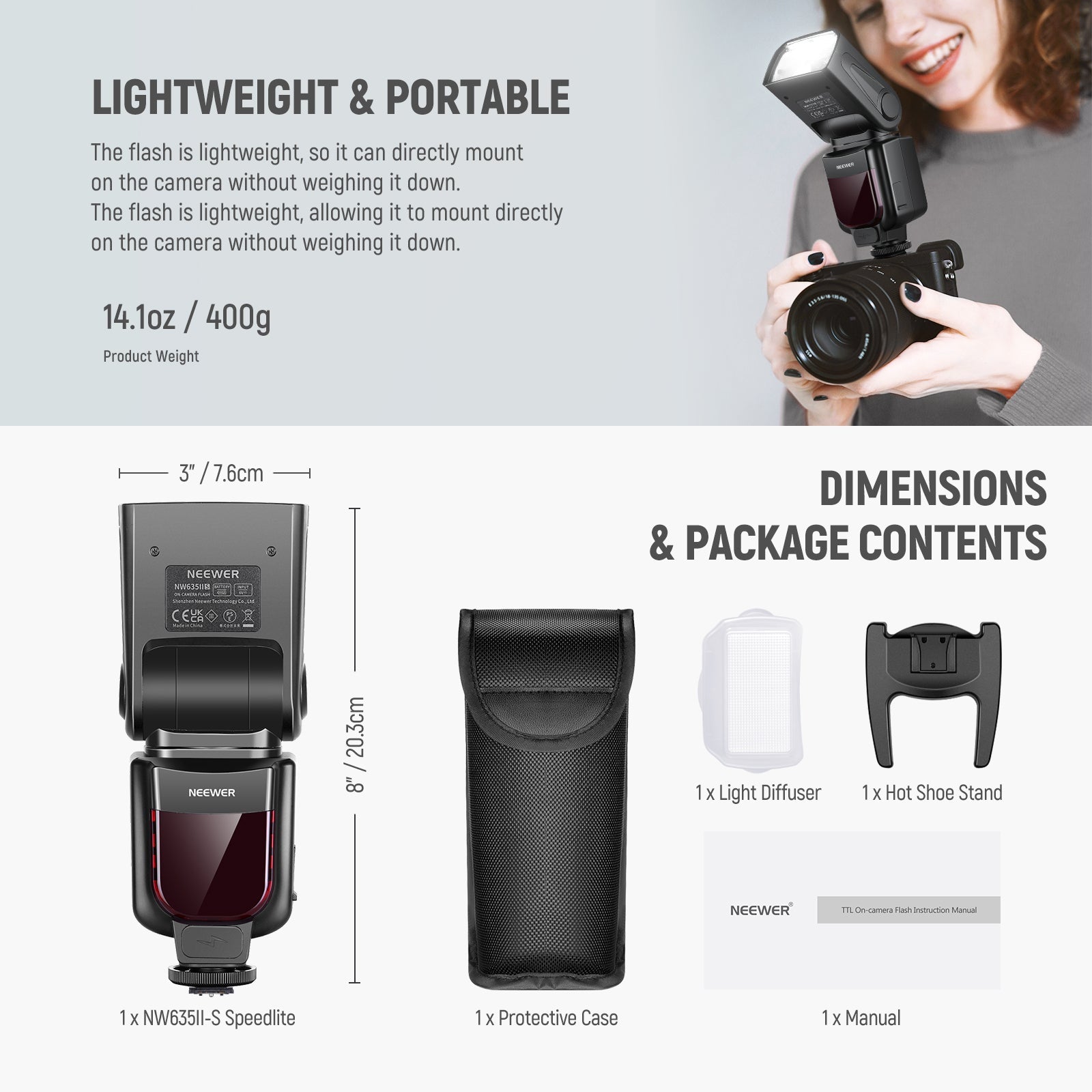 NEEWER NW635II-S TTL Camera Flash Speedlite