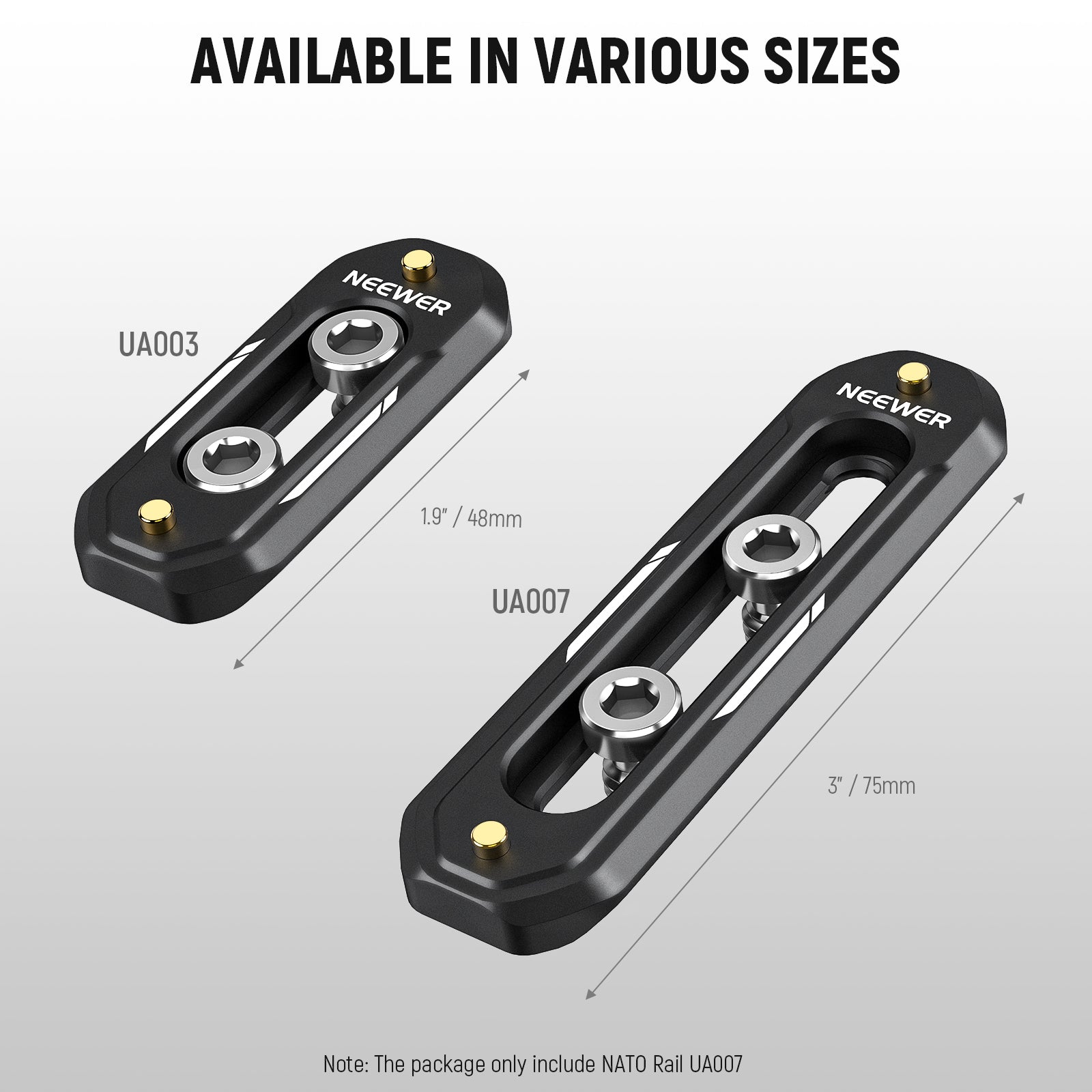 NEEWER UA003/UA007/UA022 Quick Release Mini NATO Rail