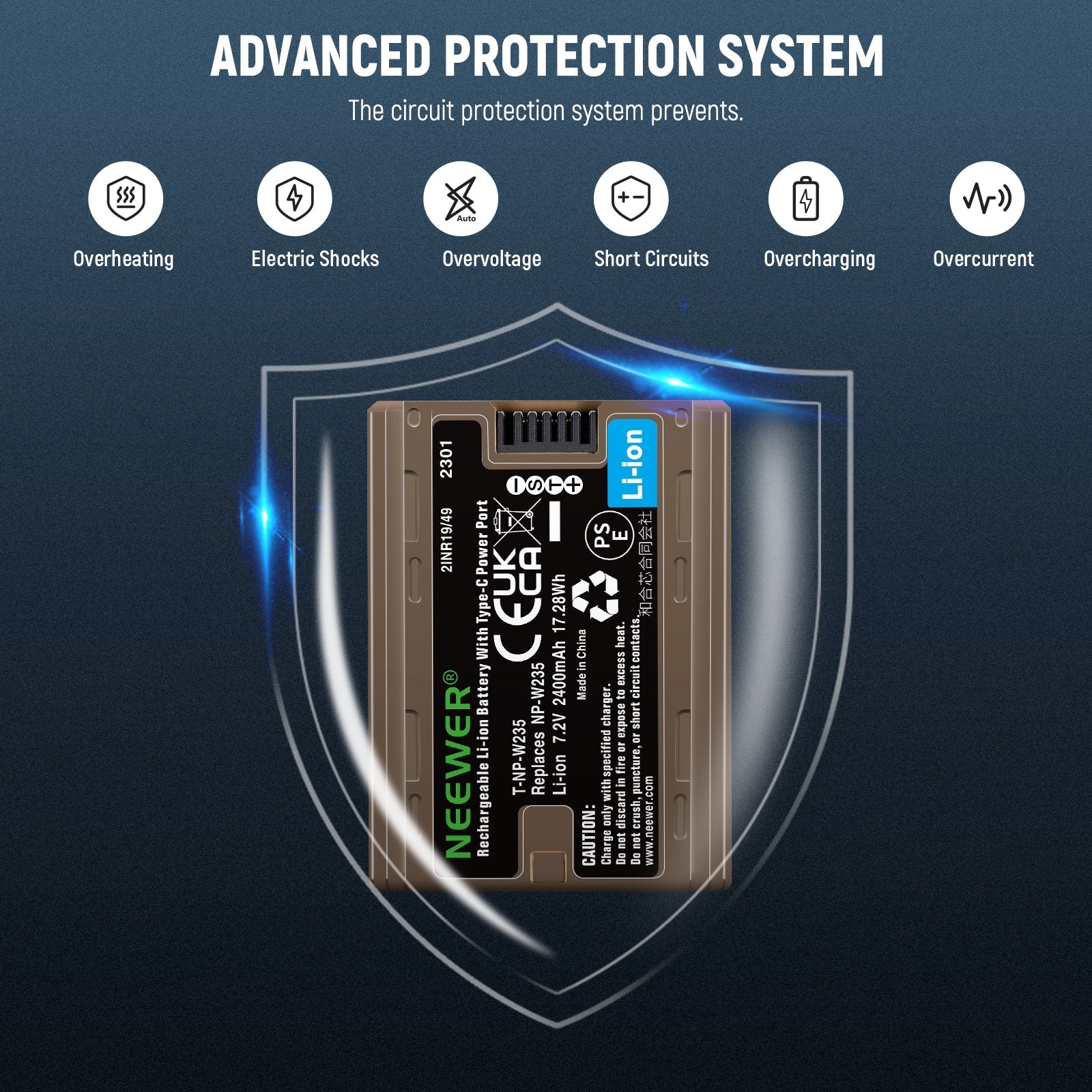 NEEWER NP-W235 2400mAh Replacement Battery