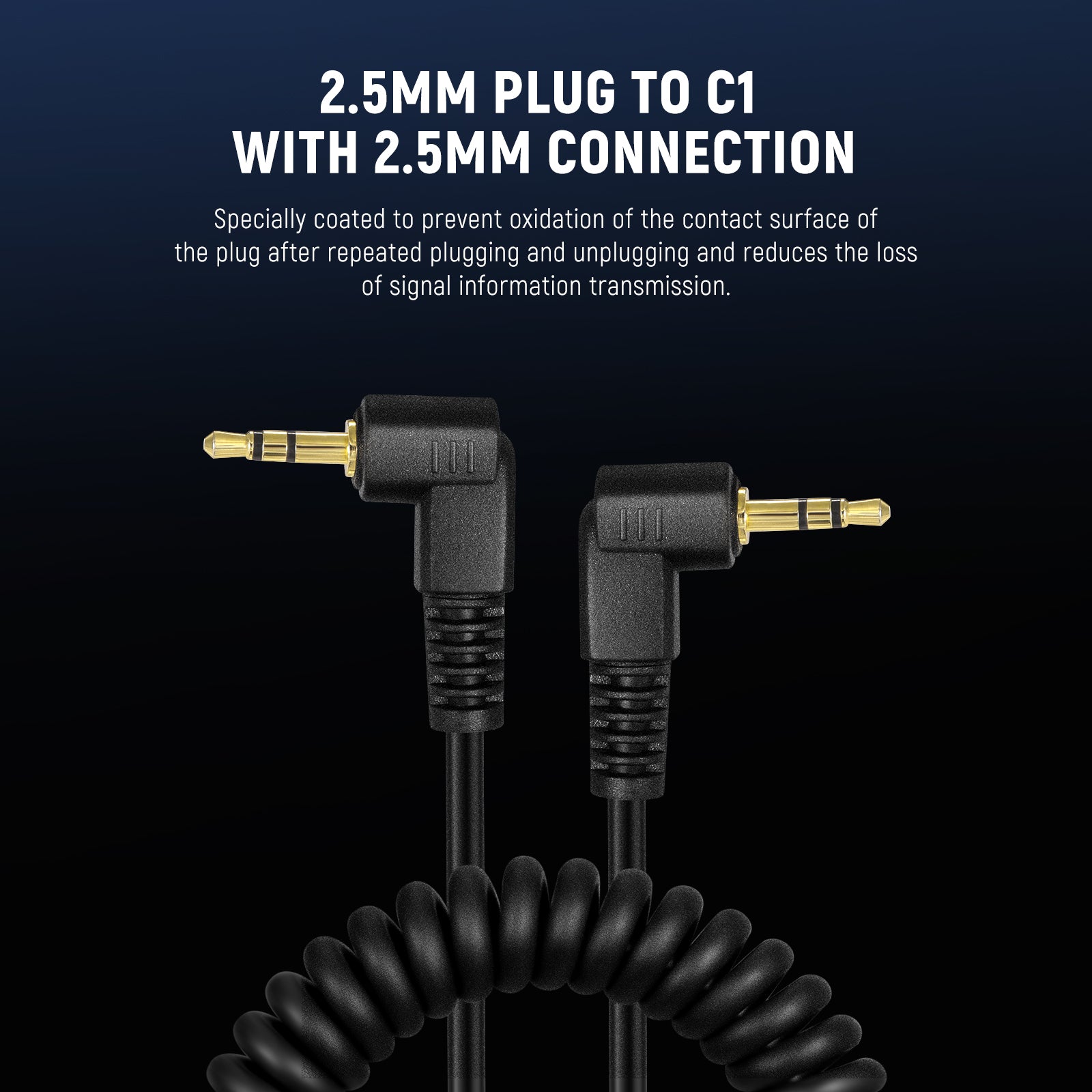 NEEWER 2.5mm to C1 Remote Shutter Release Cable for Canon