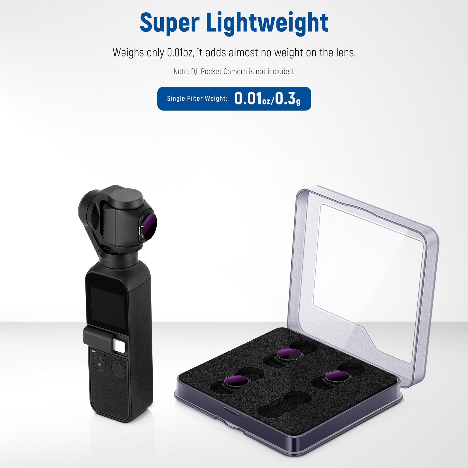 NEEWER FL-4NL 4-Pack Magnetic ND/PL Filter Kit for DJI Osmo Pocket 2/1