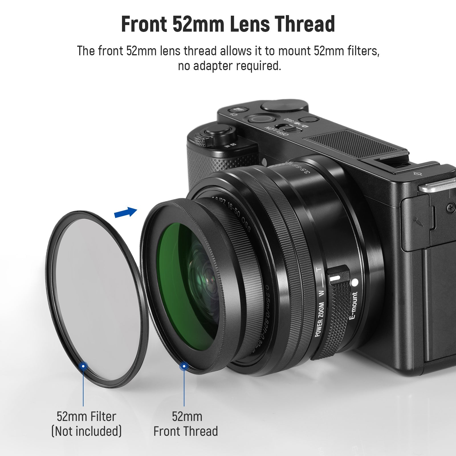 NEEWER LS-30 40.5mm HD Wide Angle Lens For Sony ZV-1F / ZV-E10