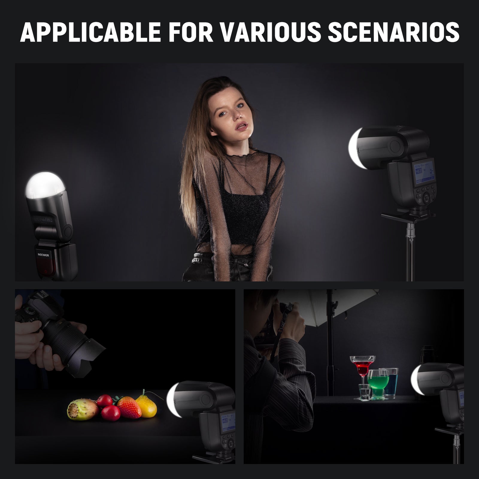 NEEWER M12 Magnetic Dome Diffuser for Z3R Z2PRO Z2 Z1 Speedlite