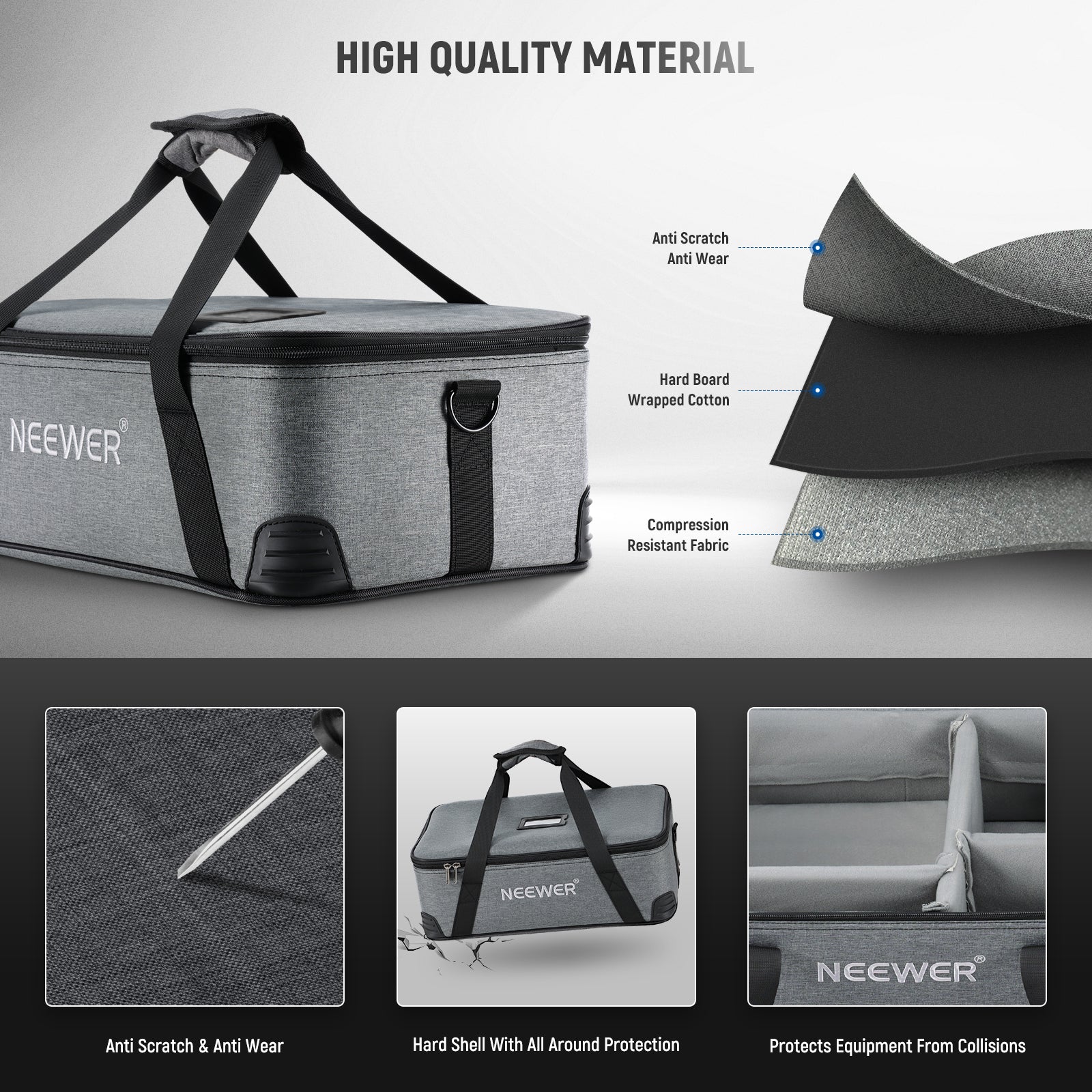 NEEWER PB5 Carrying Bag with Movable Foam Padded