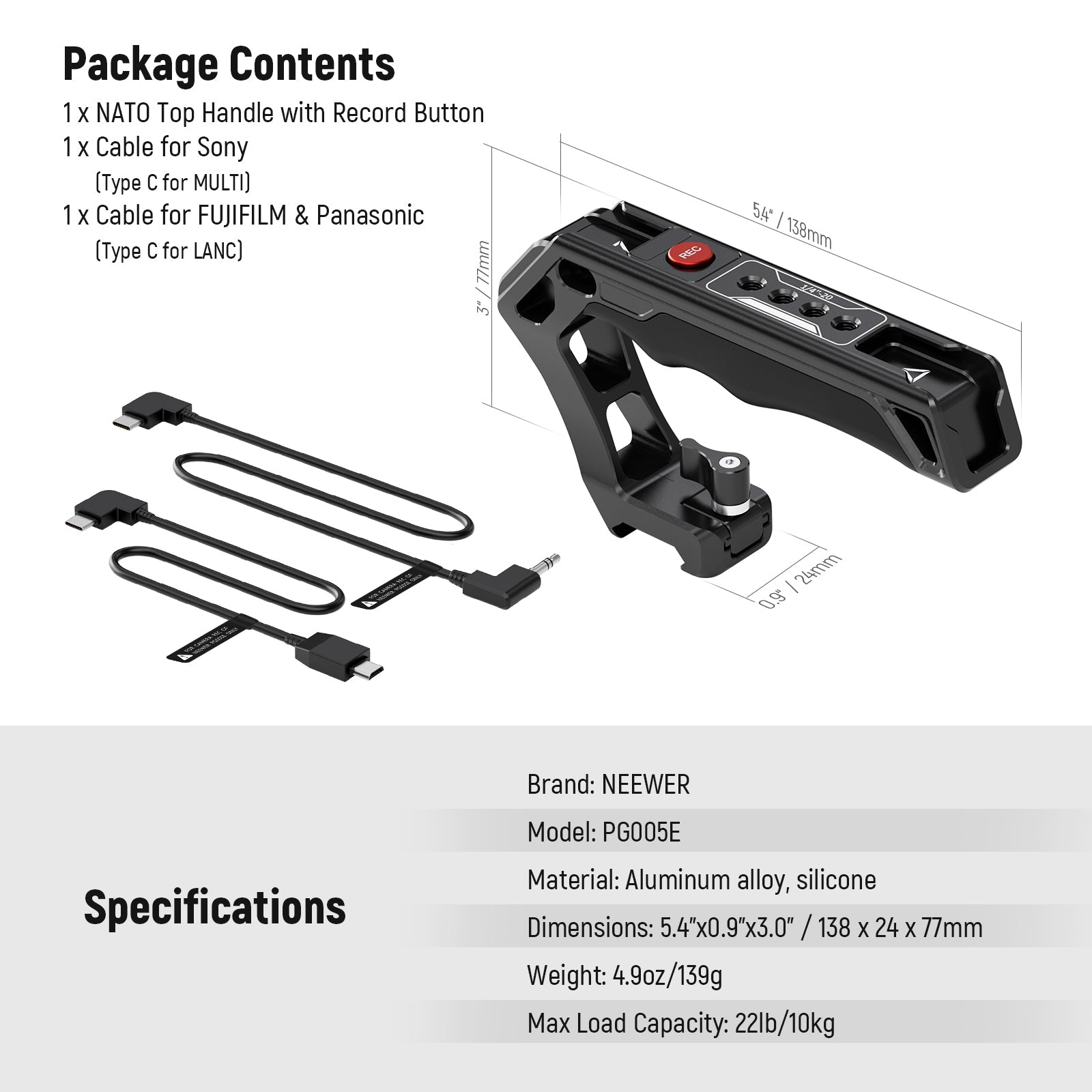 NEEWER PG005E NATO Top Handle