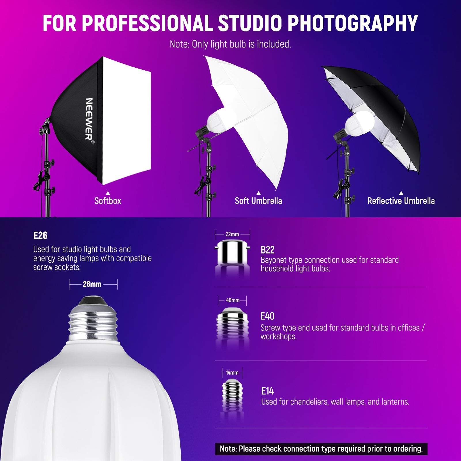 NEEWER T100C 26W RGB LED Light Bulb