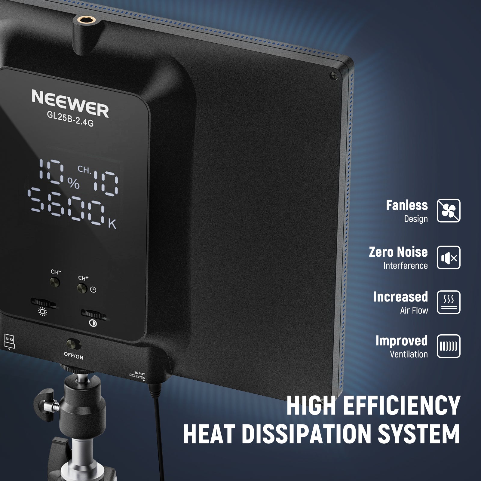 NEEWER GL25B 12.9" Streaming Key Light