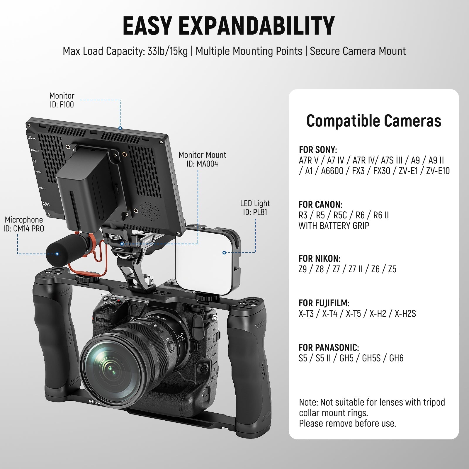 NEEWER CA016T+CA007 Universal Camera Cage