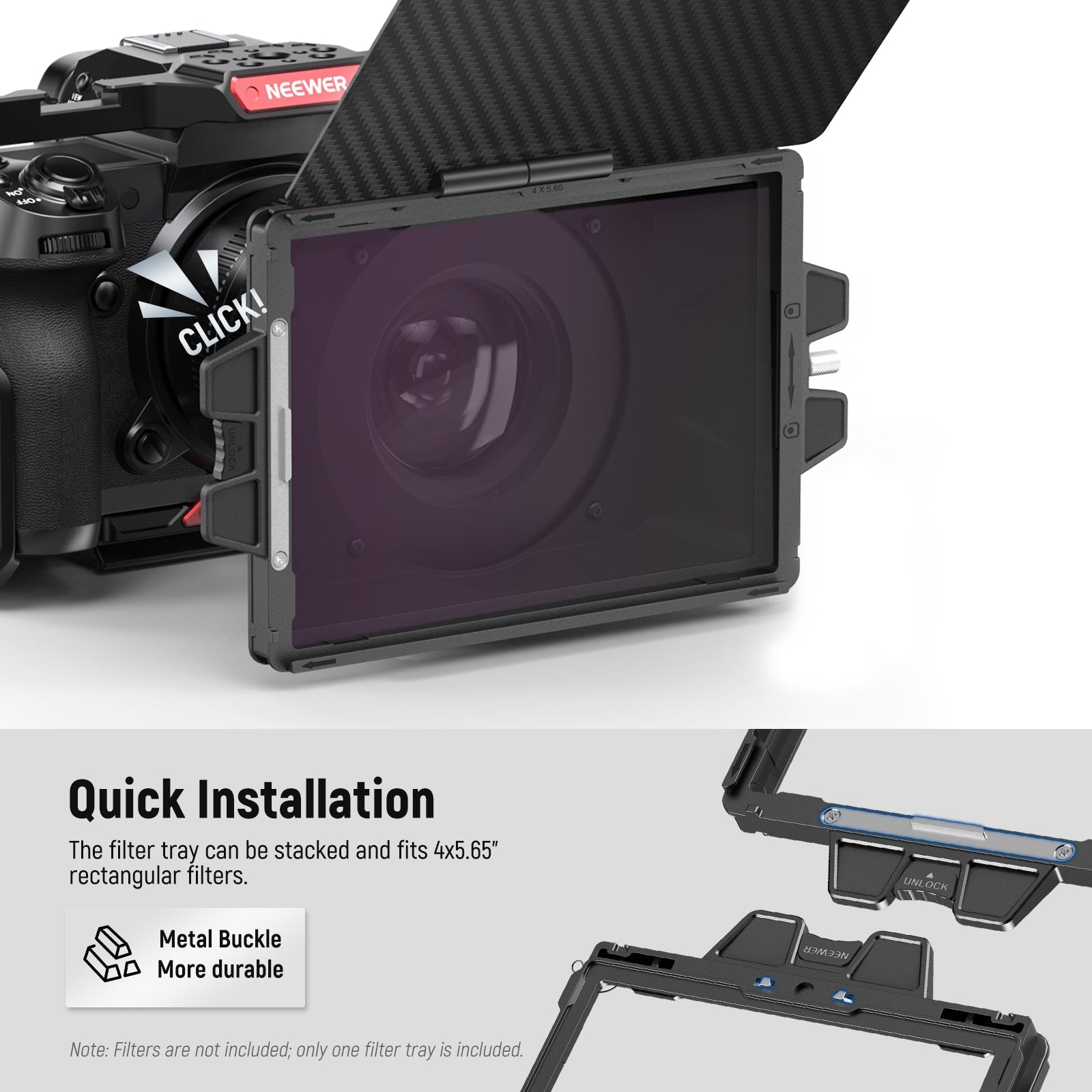 NEEWER PG002 Mini Matte Box with a 4"x5.65" Filter Tray