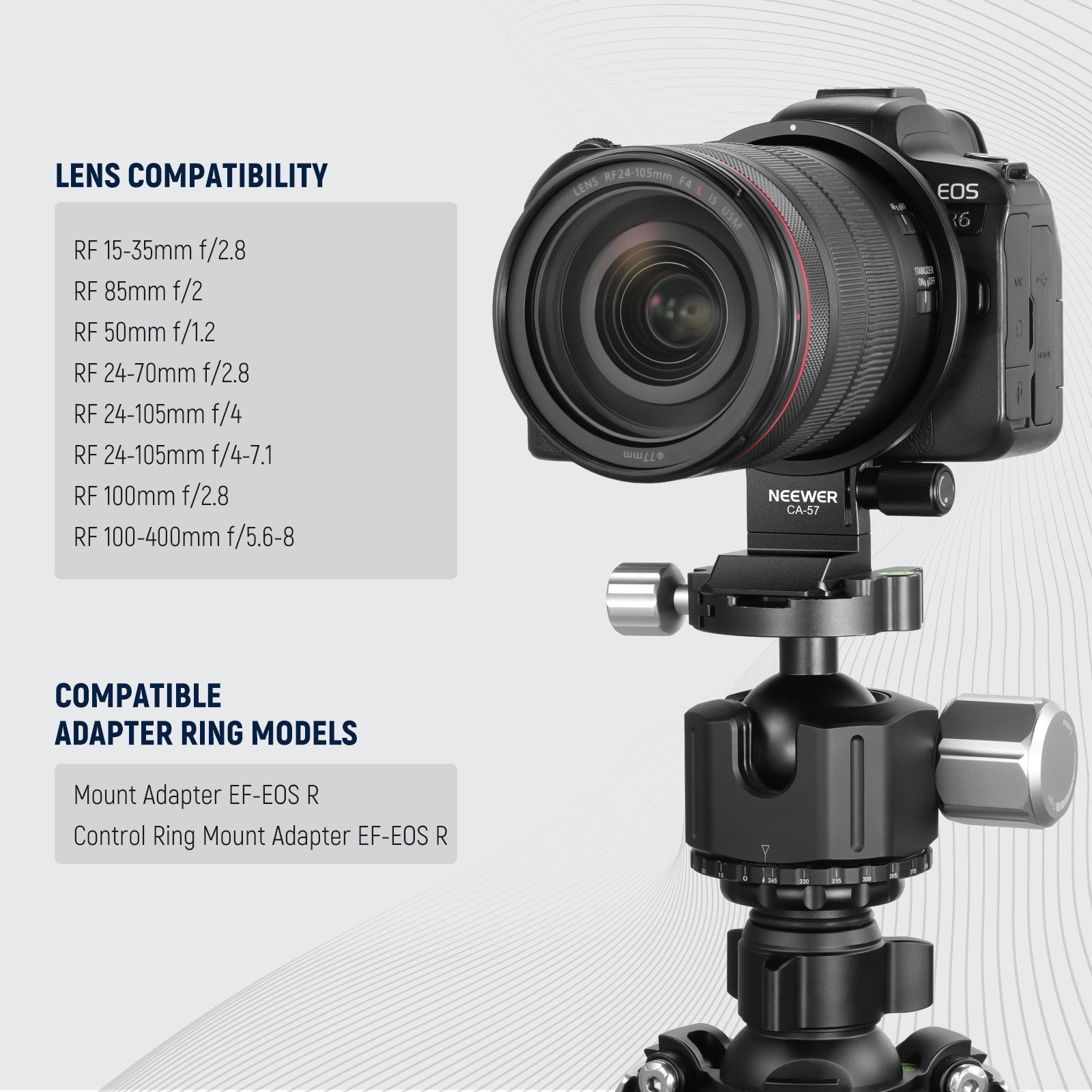 NEEWER Rotatable Camera Lens Collar for Camera