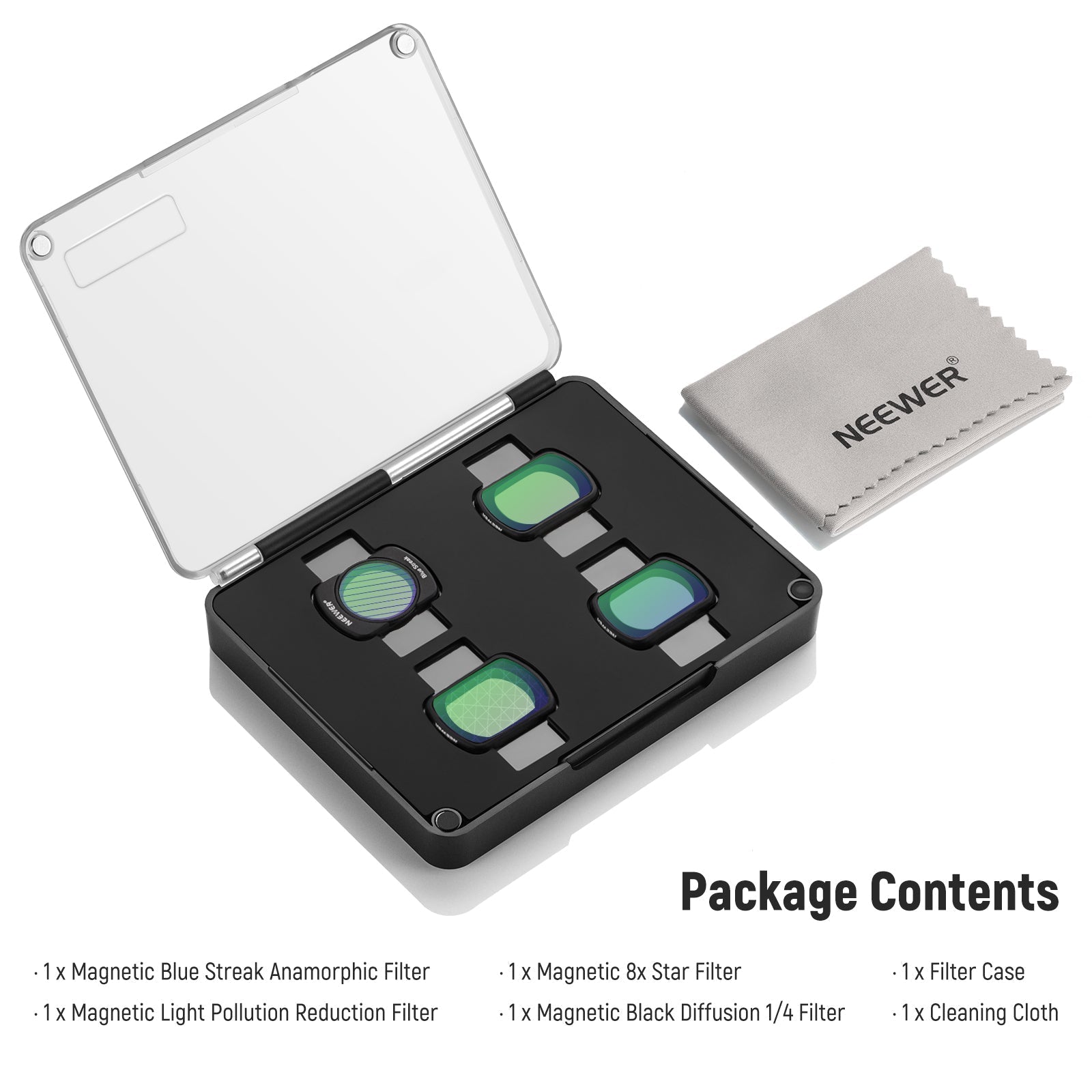 NEEWER FL-P8 4-Pack Magnetic Effect Filter Set for DJI Osmo Pocket 3 / Pocket 4 & Xtra Muse