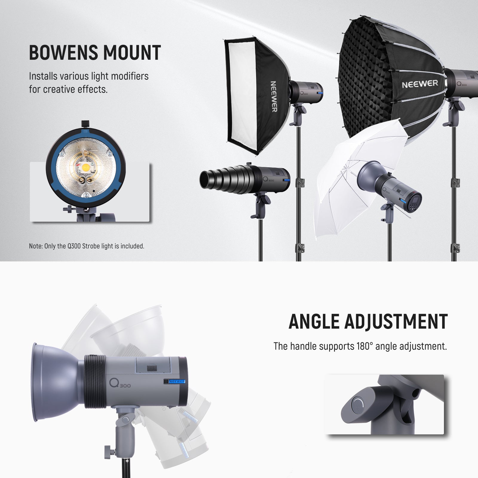 NEEWER Q300 300Ws 2.4G Outdoor Flash