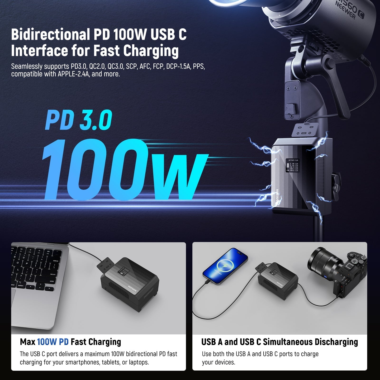 NEEWER V Mount Battery PS099EP 6800mAh 99Wh
