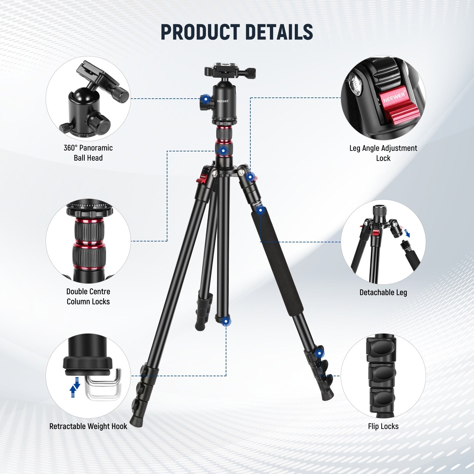 NEEWER TP77 77" 2 In 1 Camera Tripod Monopod