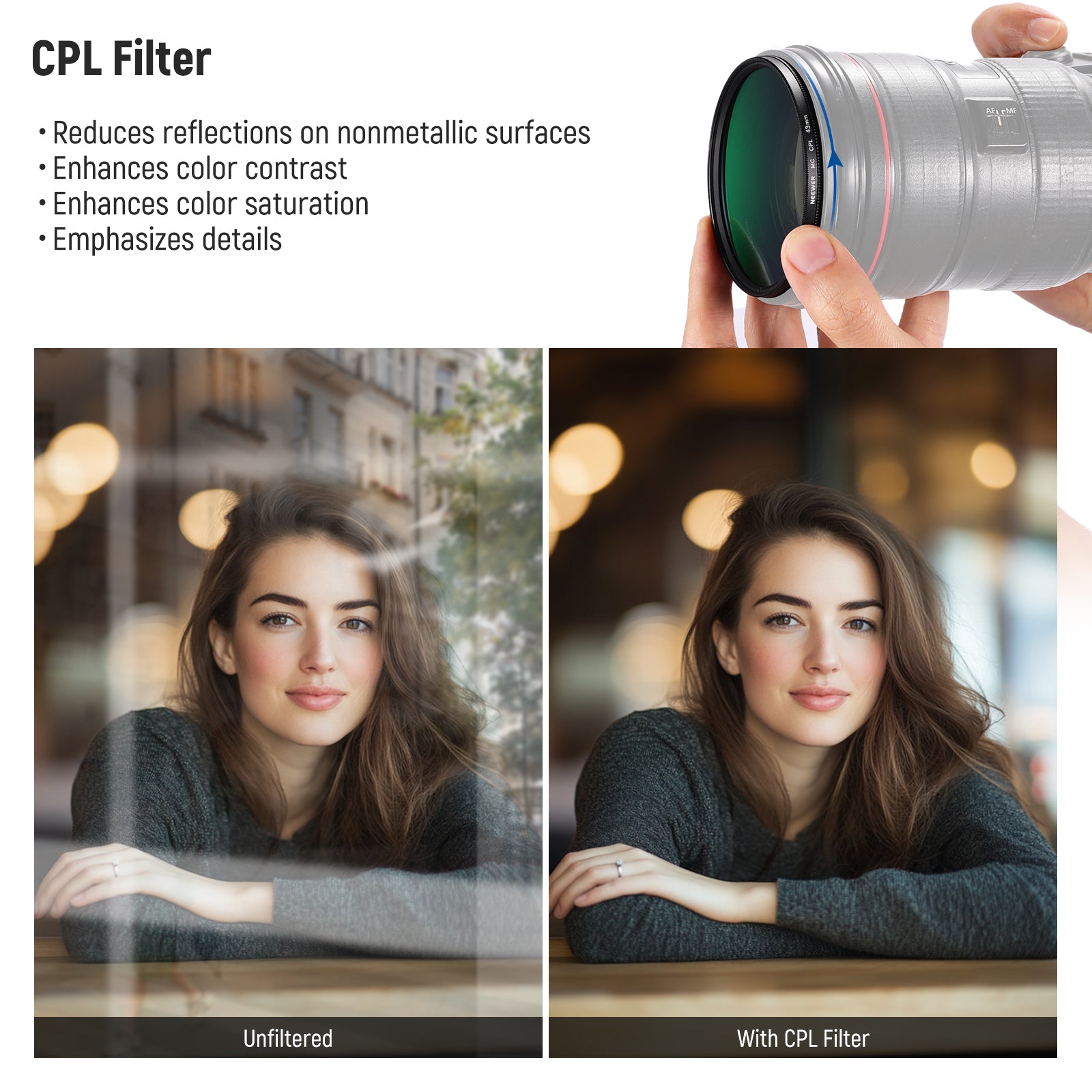 NEEWER NW SERIES A UV&CPL&ND4 Lens Filter Kit