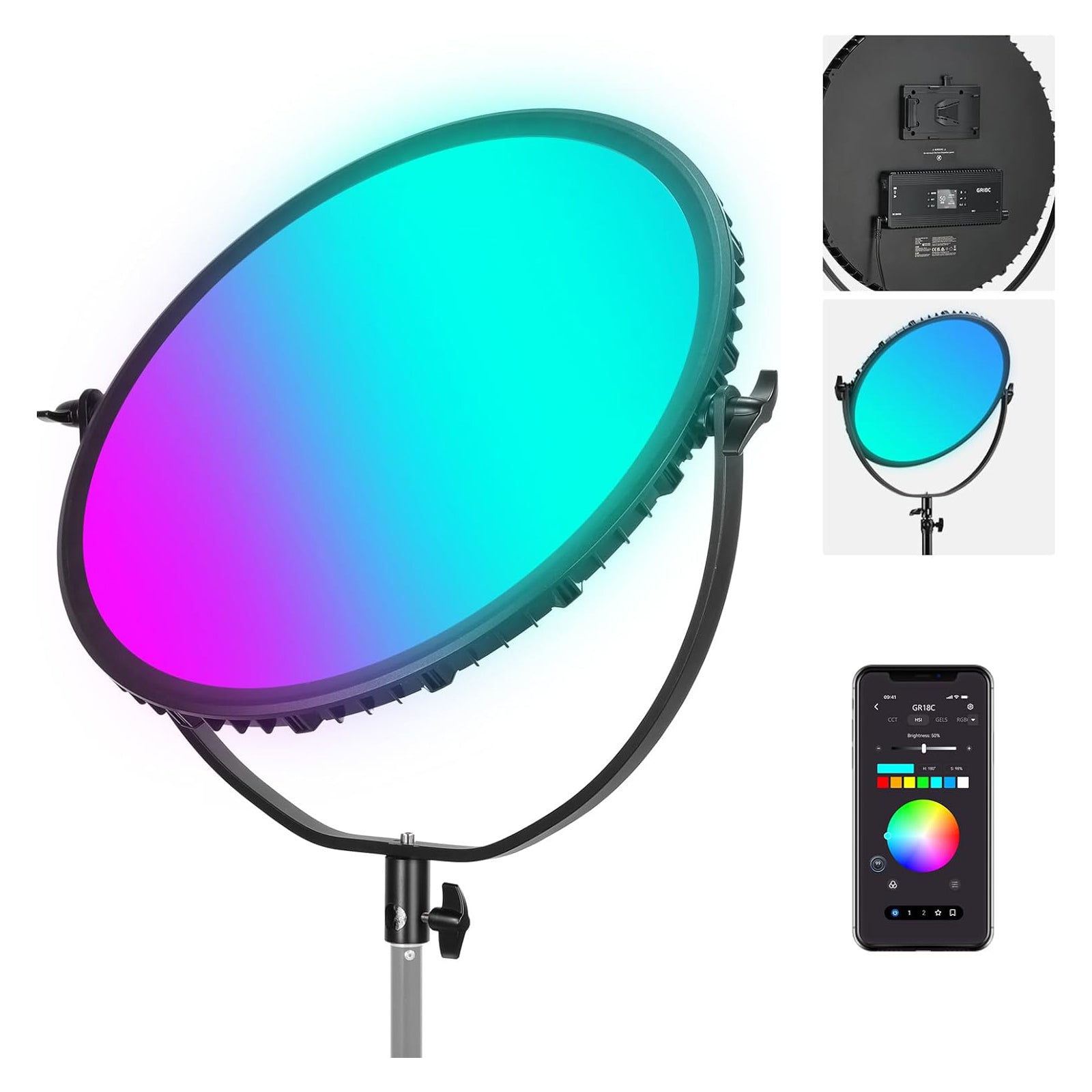 NEEWER GR18C 18" LED Round Panel Video Light