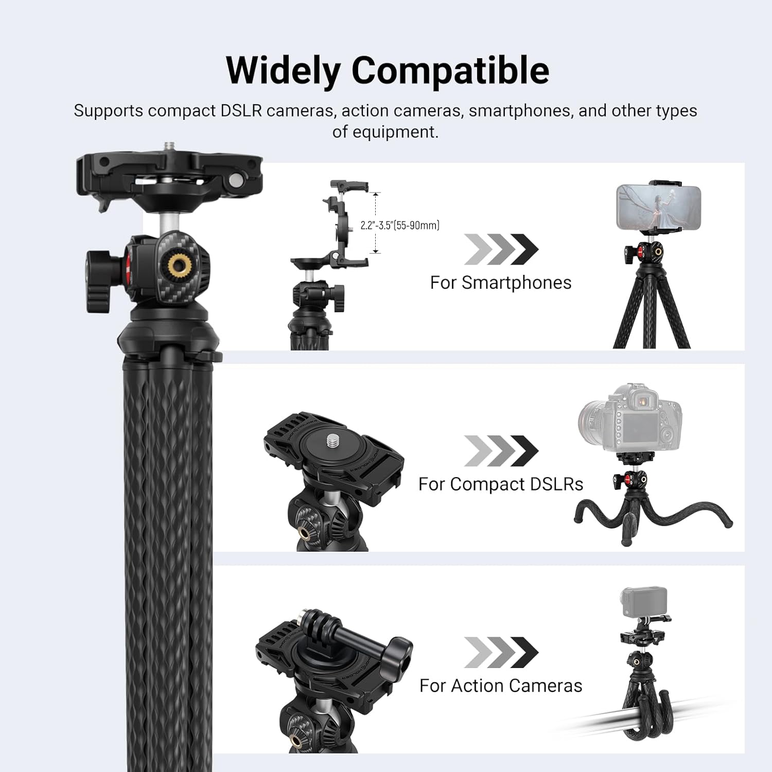 NEEWER TP34 Flexible Tripod with Remote