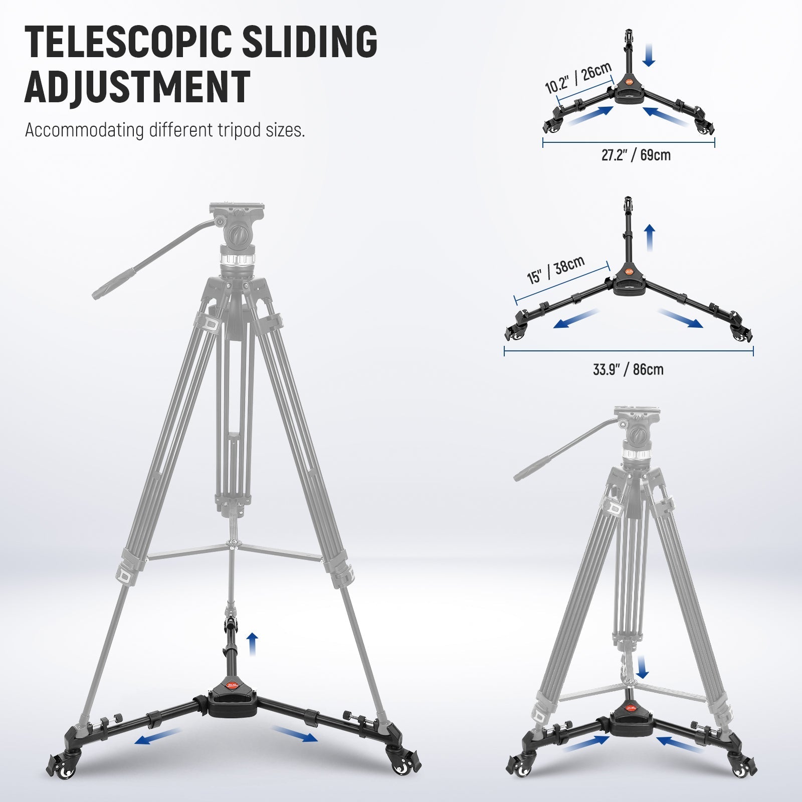 NEEWER Heavy Duty Photography Tripod Dolly