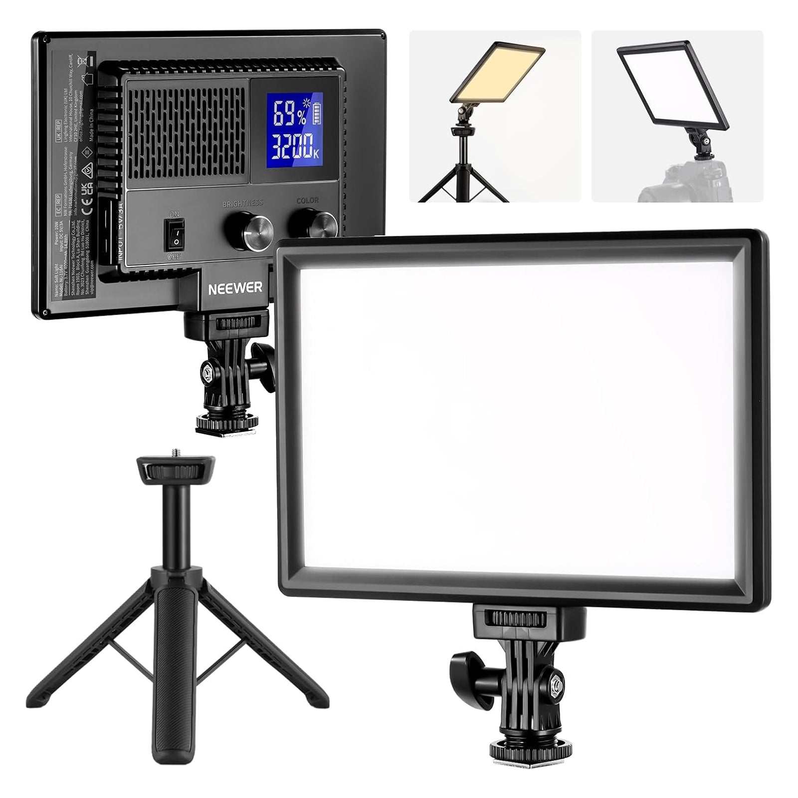 NEEWER NL-116AI Bi-Color 9" LED Video Panel Light