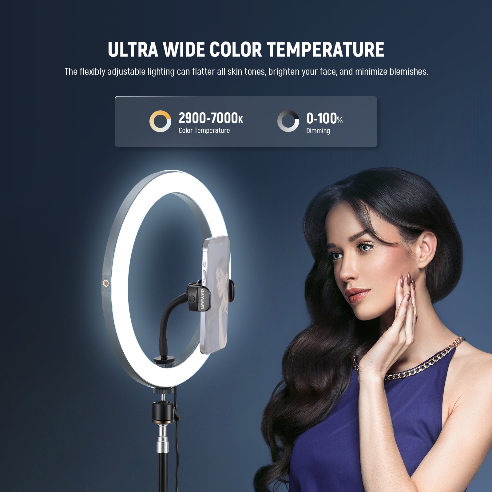 NEEWER RH12B 12" 24W High Power LED Ring Light