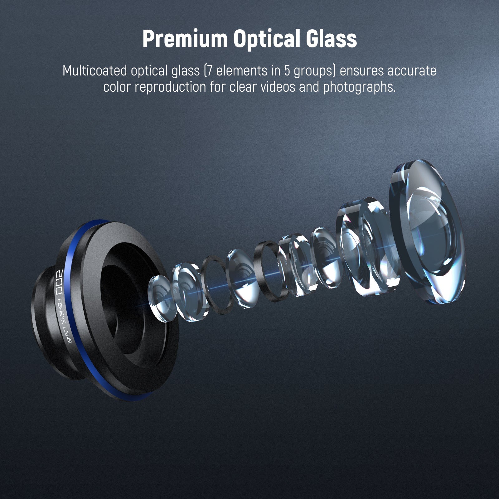 NEEWER LS-57 200° Fish Eye VR Lens with 17mm Thread Phone Lens Clip