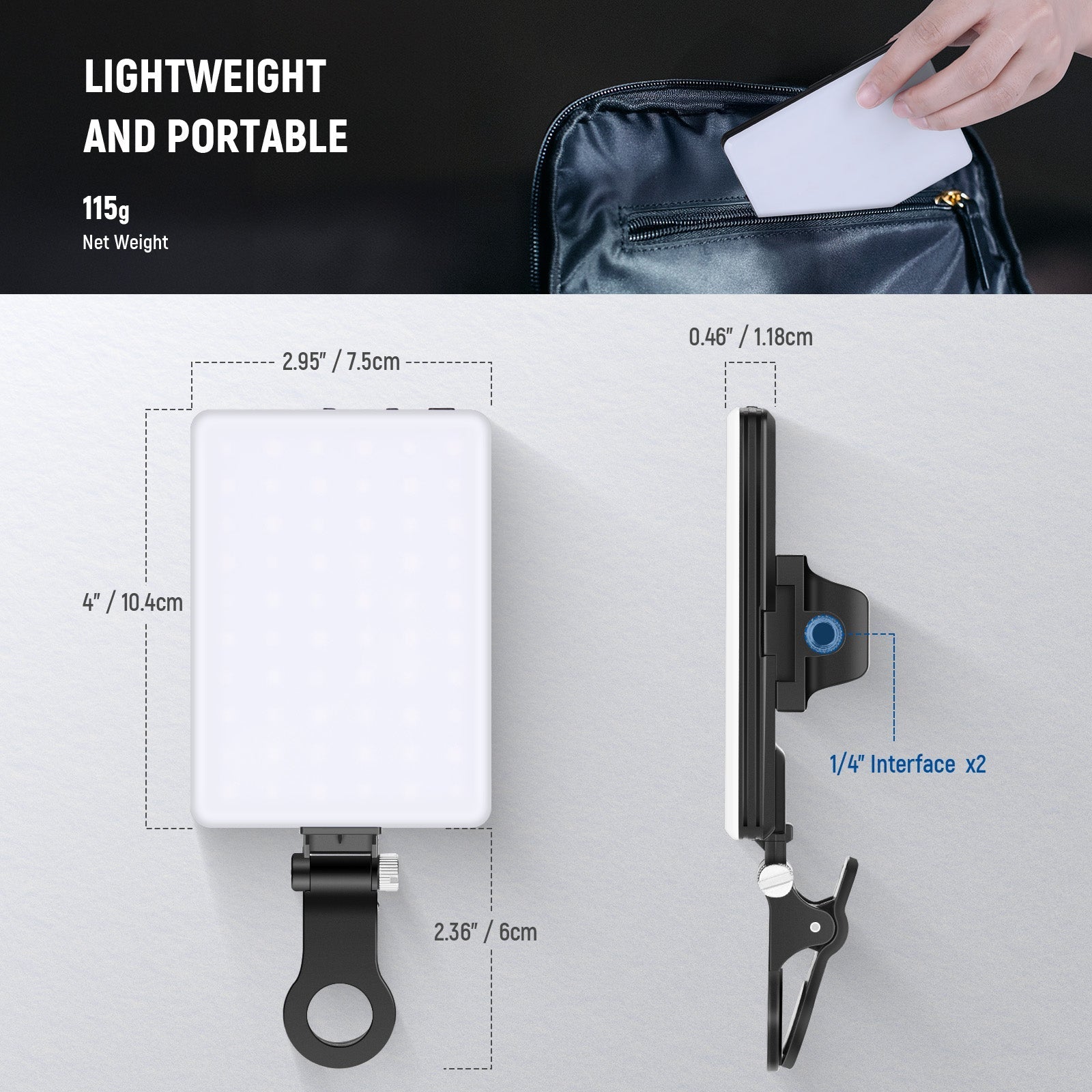 NEEWER BASICS NL-60AI Selfie Light with Phone Clip