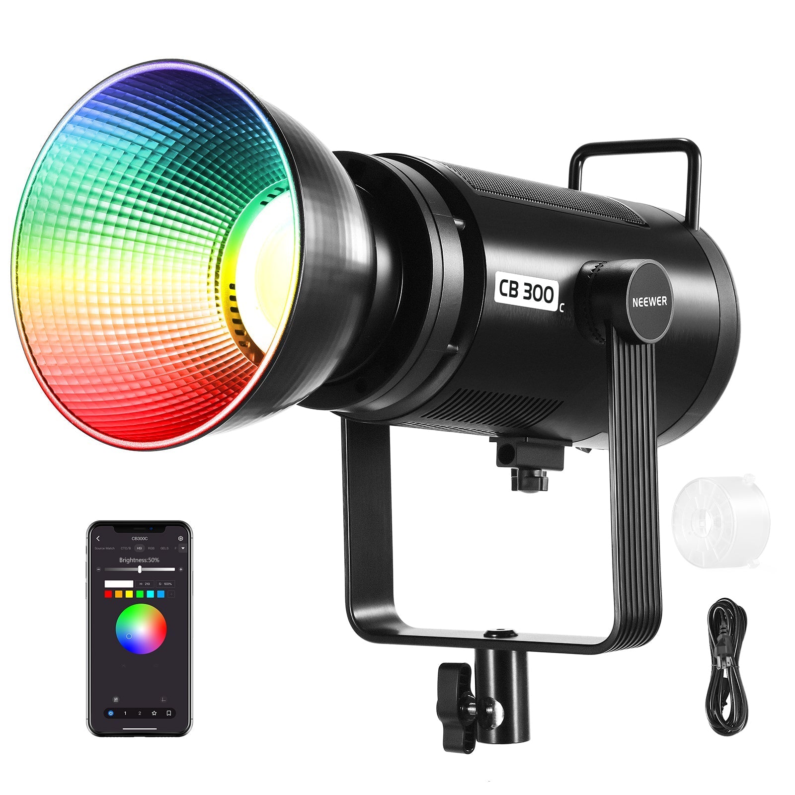 NEEWER CB300C 300W COB RGBWW LED Video Light