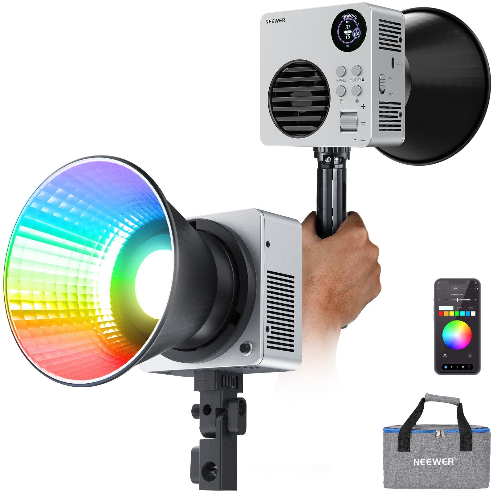 NEEWER HB80C 80W RGBWW Mini COB LED Video Light