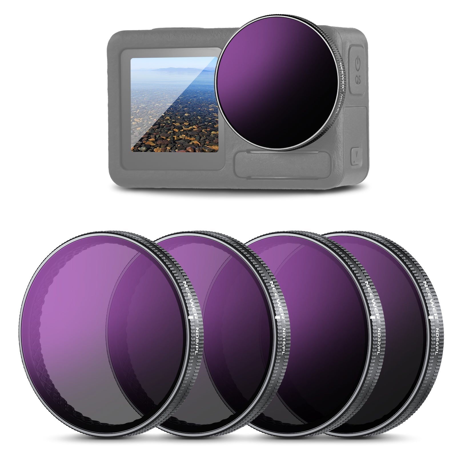 NEEWER Filter Set for DJI Osmo Action 3/4/5 Pro