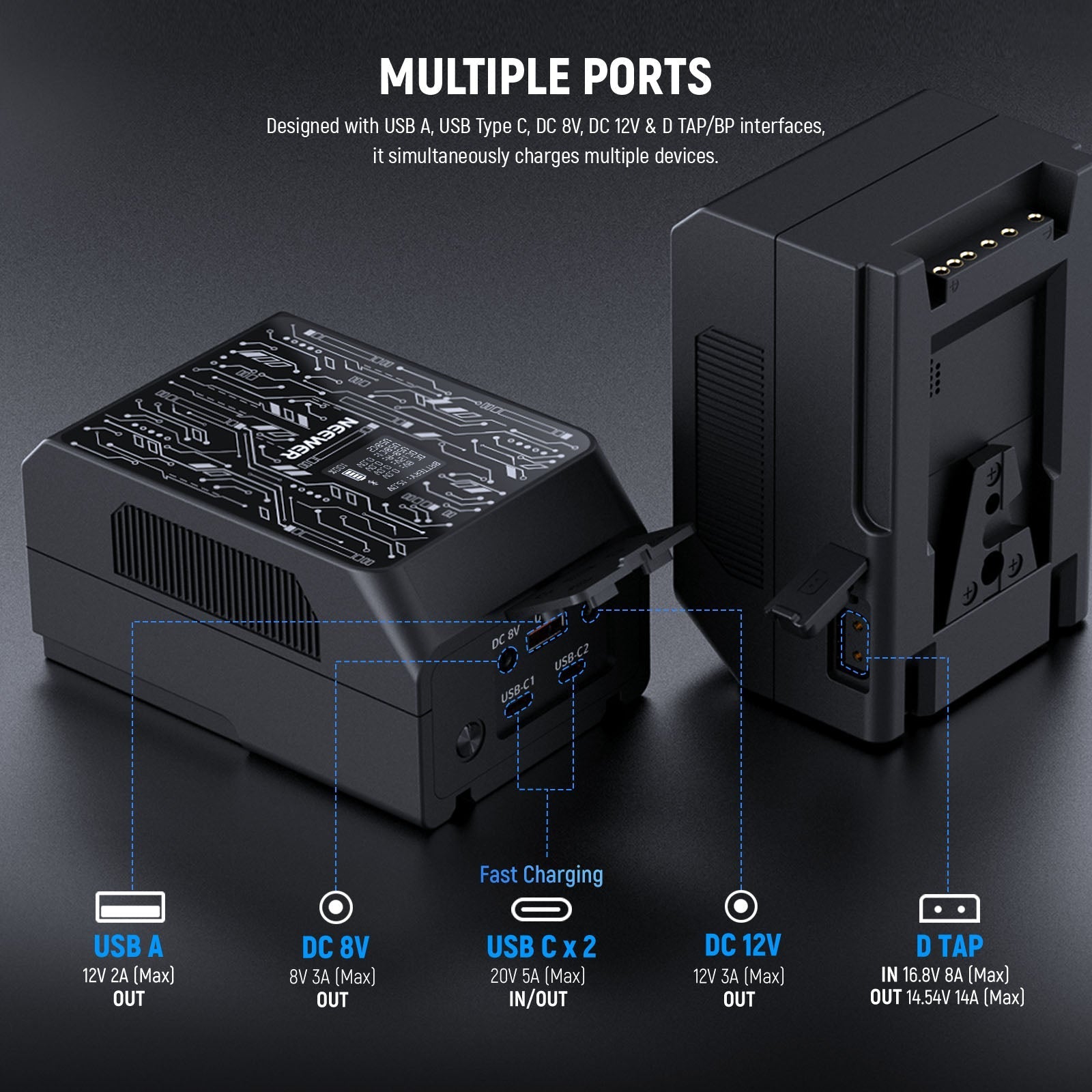 NEEWER V Mount Battery PS099S 6800mAh 99Wh APP Control