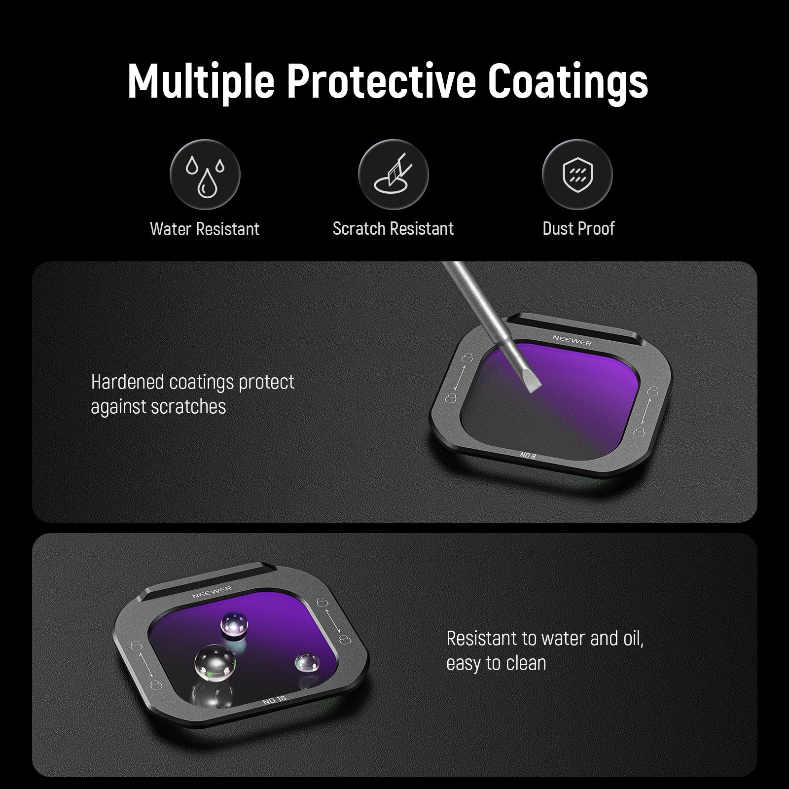 NEEWER ND8/ND16/ND32/ND64 Phone Lens Filter For iPhone PA073/PA074 Cage