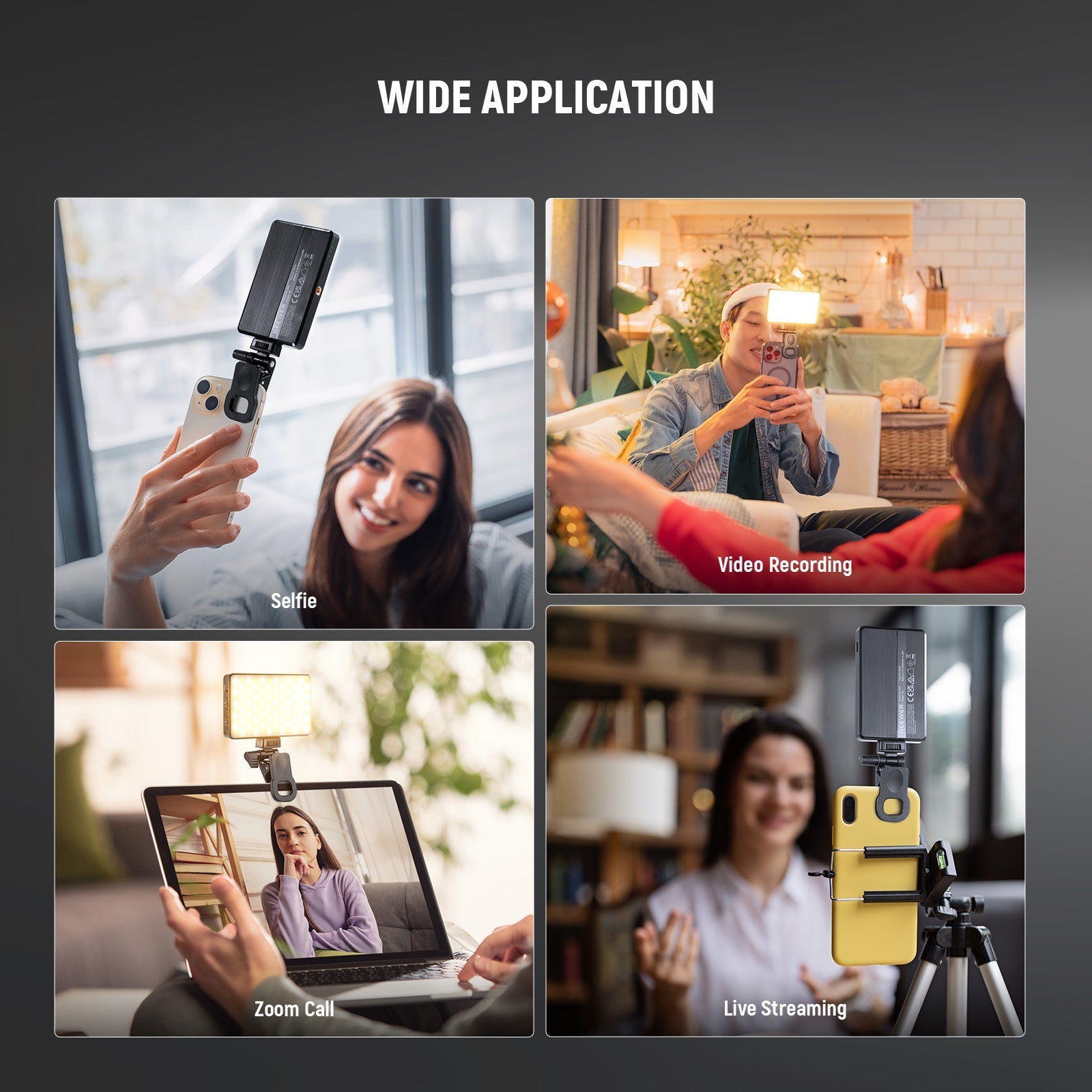 NEEWER BASICS BL120B Clip On LED Selfie Phone Light Kit