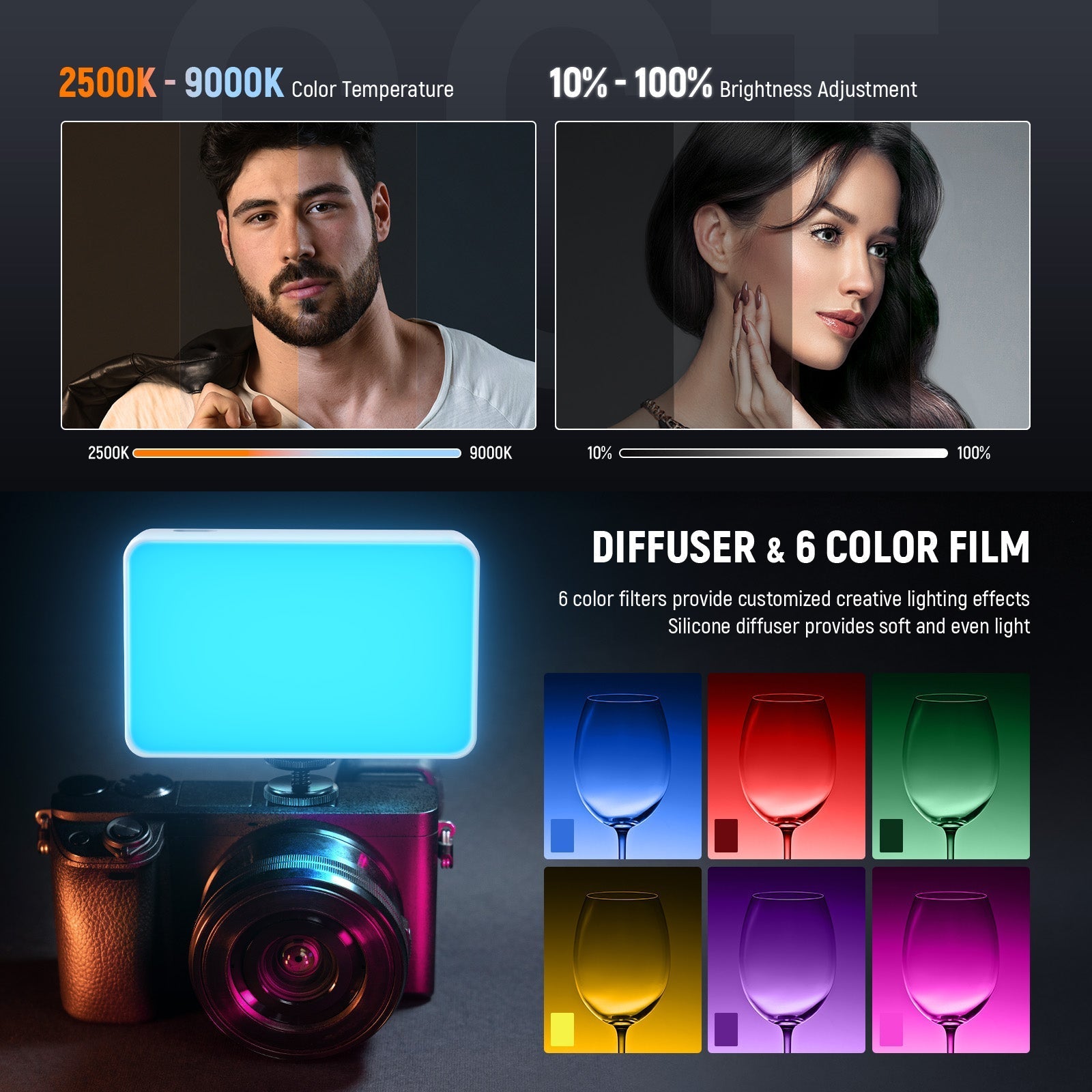 NEEWER BASICS BL120B Clip On LED Selfie Phone Light Kit