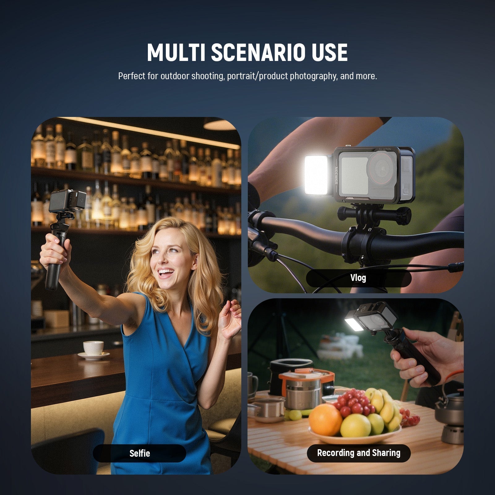 NEEWER BASICS M20 Magnetic Mini Light for DJI OSMO Action 3/4/5 PRO
