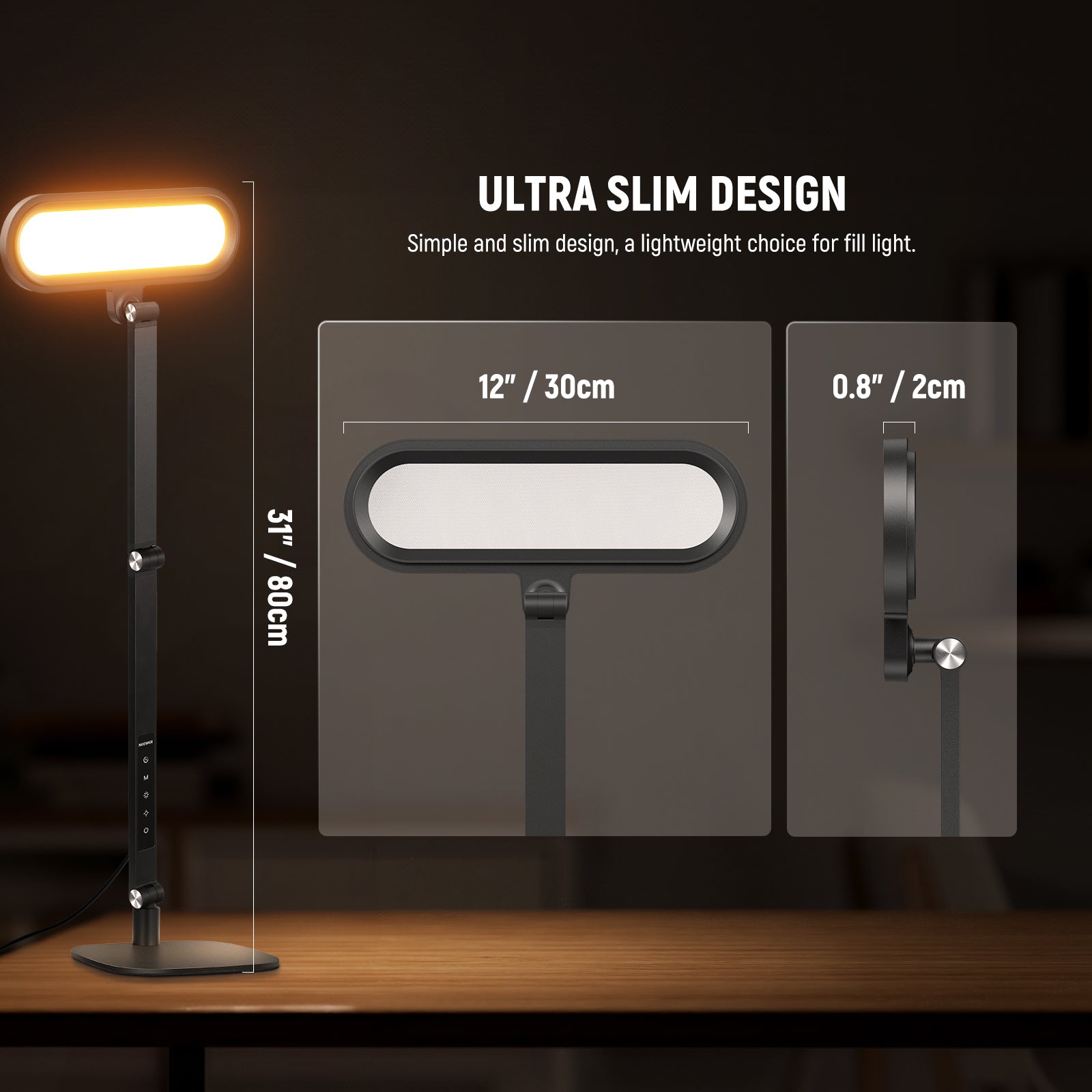 NEEWER BASICS FR16 16W LED Foldable Desk Lamp