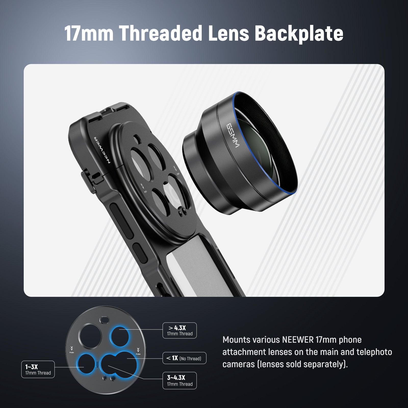 NEEWER PA091 Phone Cage Kit Compatible with Xiaomi 15 Ultra