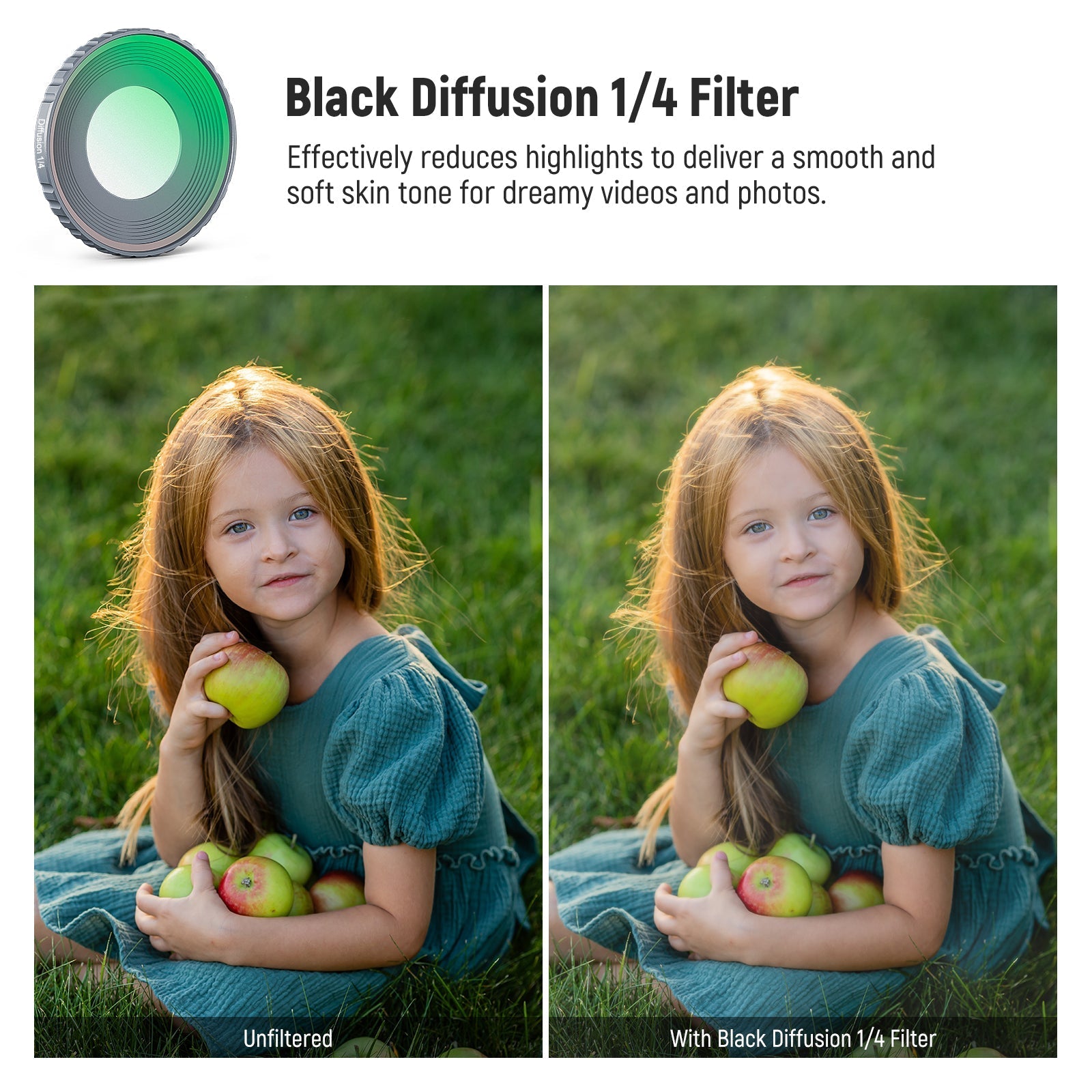 NEEWER CPL/Black Diffusion Filter For DJI Osmo Action 5 Pro & Action 4