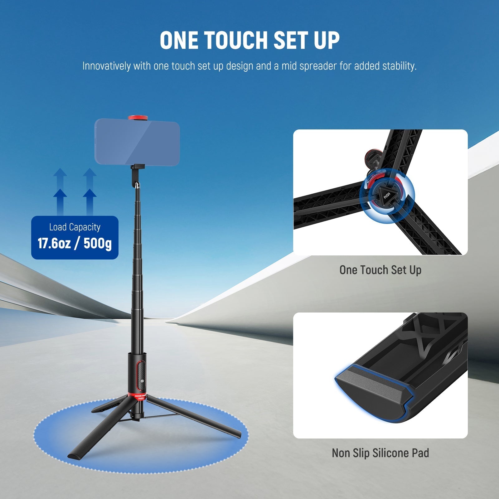 NEEWER BASICS PA991 57.9" Selfie Stick Tripod