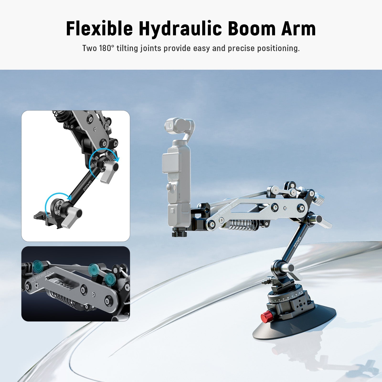 NEEWER GA022 Hydraulic Boom Arm Suction Cup