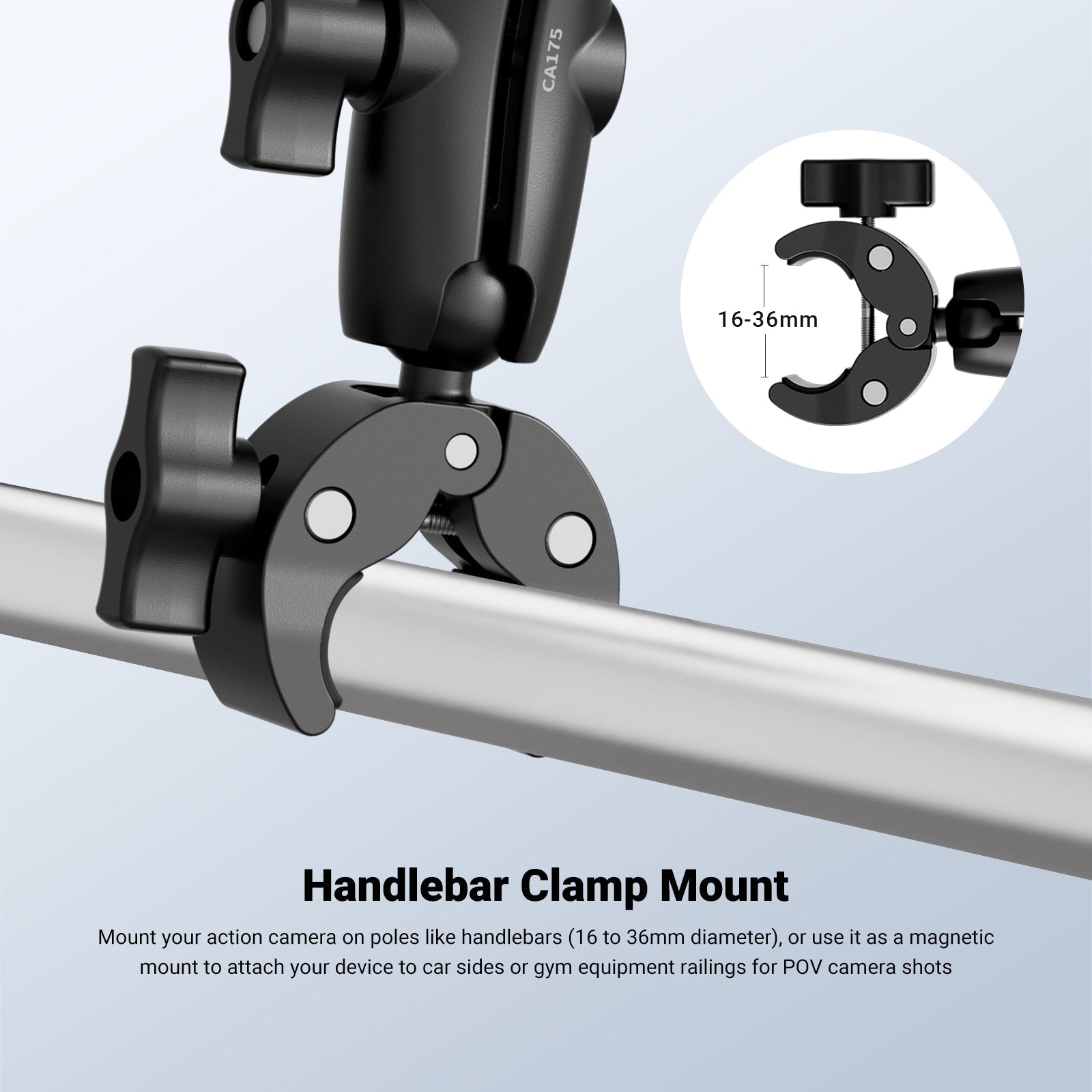 NEEWER CA175 Motorcycle Bicycle Handlebar Car Mount Action Camera Accessories Kit