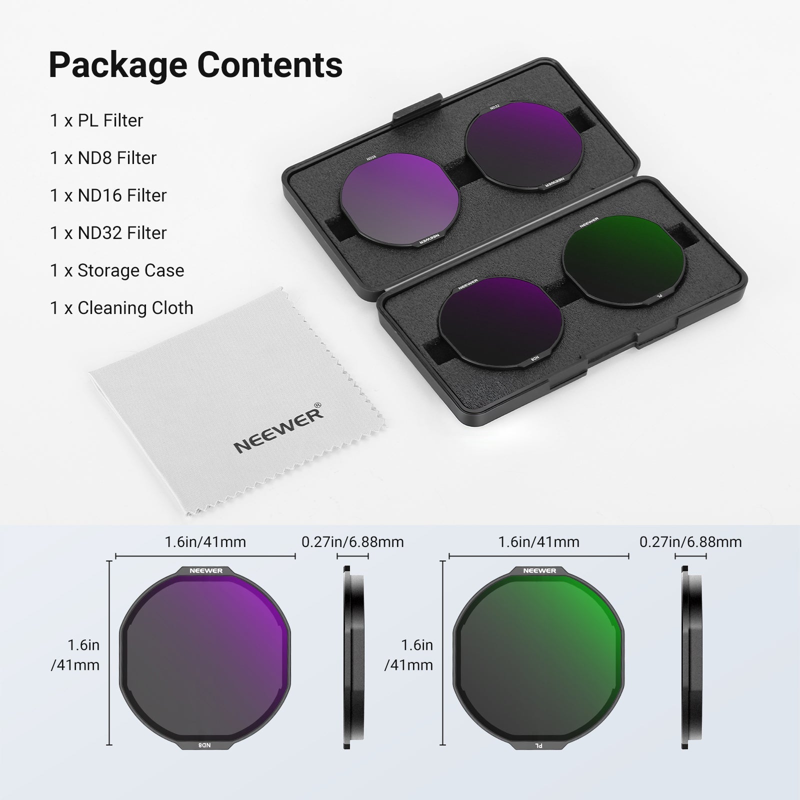 NEEWER Filter Set Compatible with Insta360 Ace Pro 2