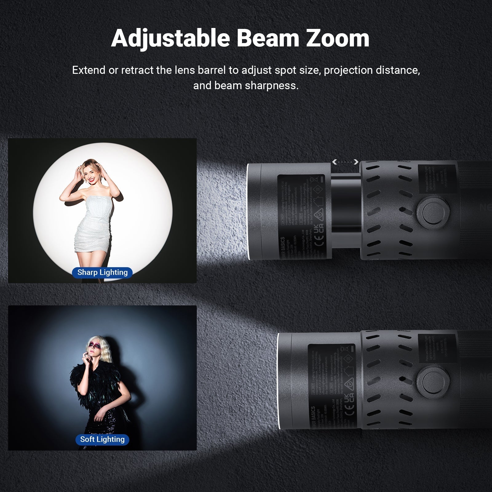 NEEWER BASICS FL20 20W RGB Portable Photography Flashlight