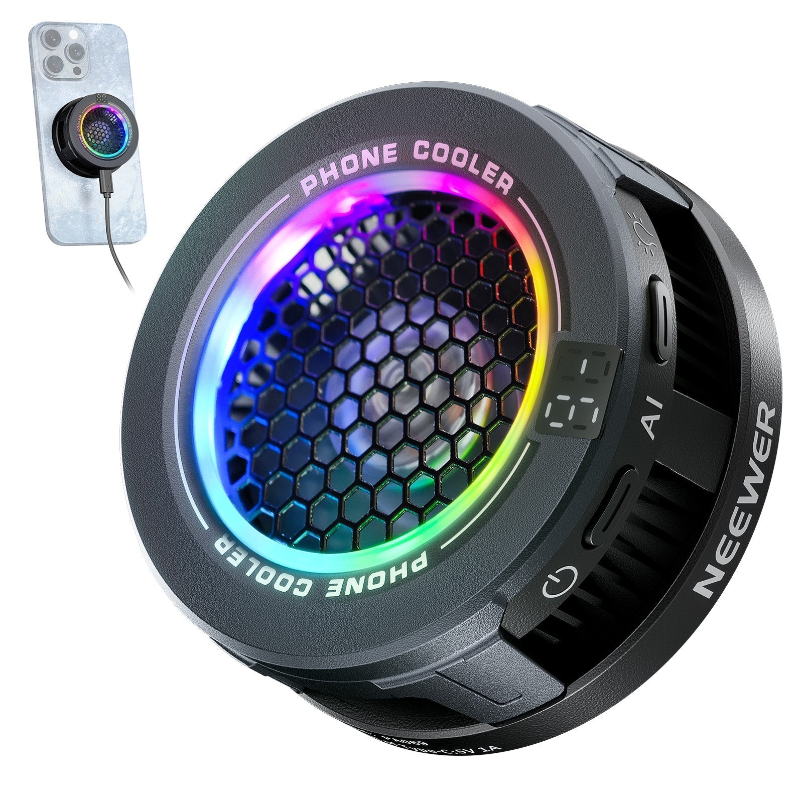 NEEWER BASICS PA069 Magnetic Phone Cooler Fan